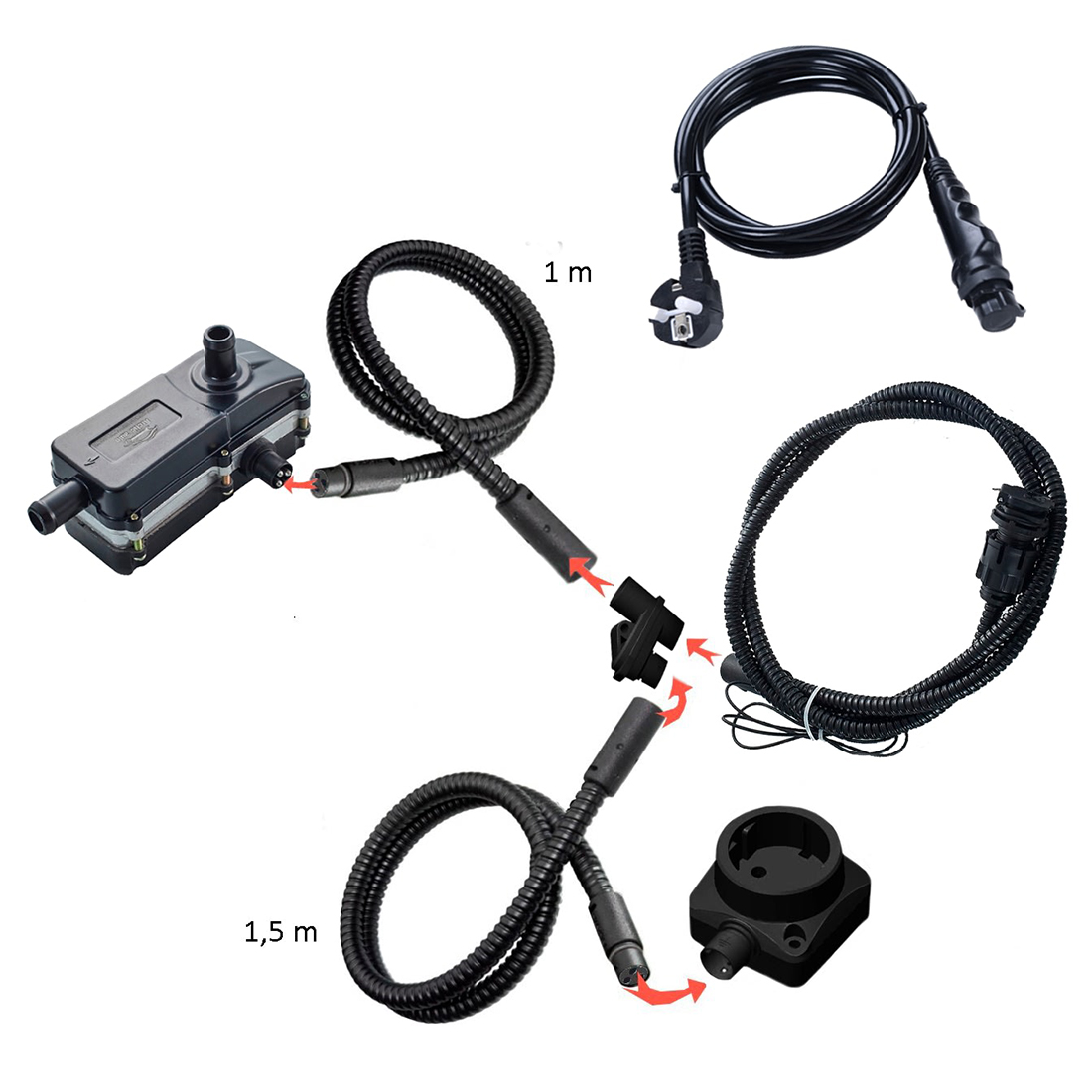 Motorvärmare Motorwerk Med Anslutningssats Qtherm 1000W Pro Kit V2