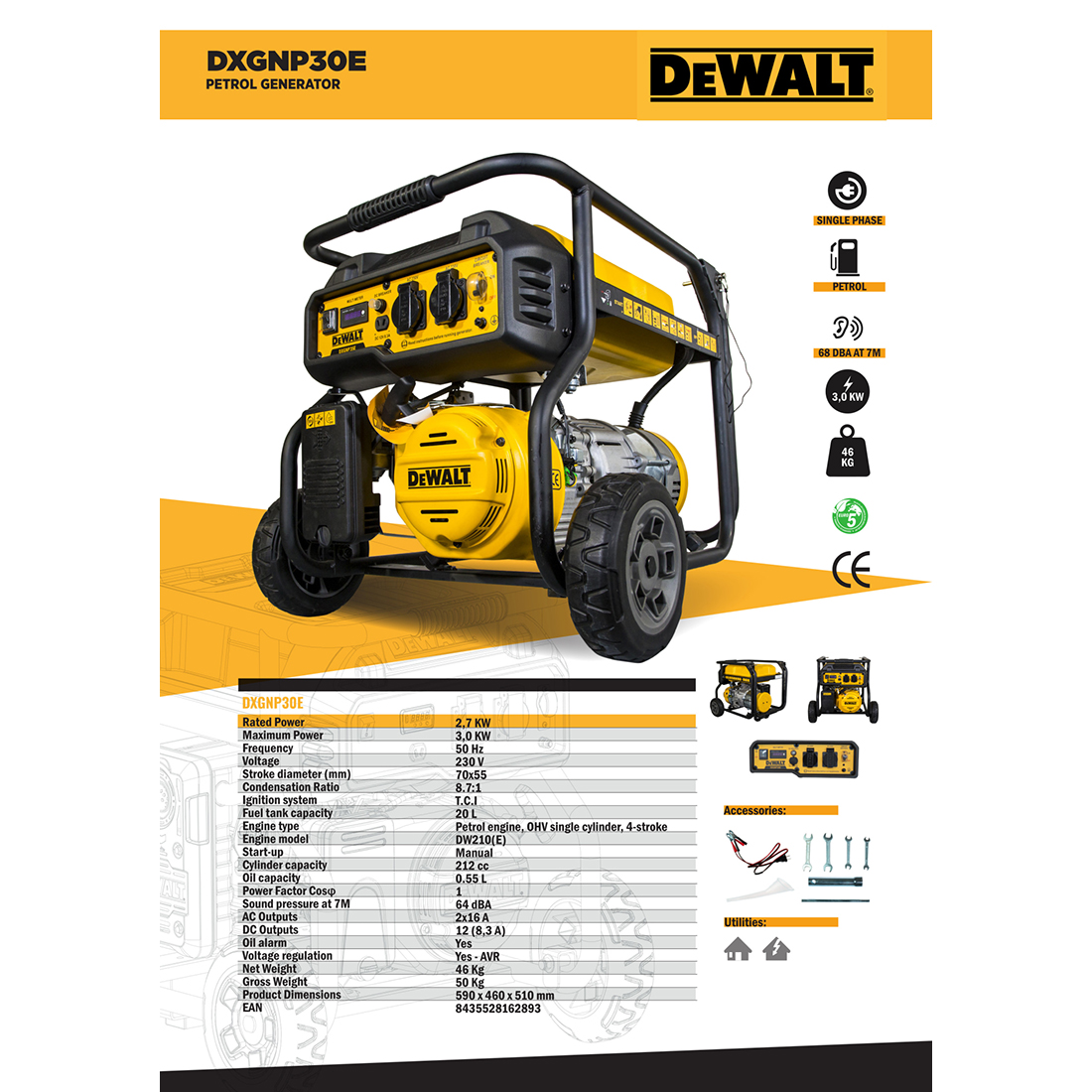 Elverk DeWalt DXGNP30E