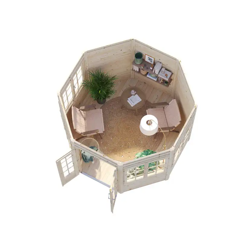 Lusthus Palmako Veronica 4 Trädgårdspaviljon 6,9 m² i Obehandlat Trä