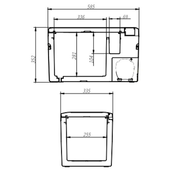 Kylskåp Heed 25 L  12/24 V 230 V Kompressor Med Frysfack