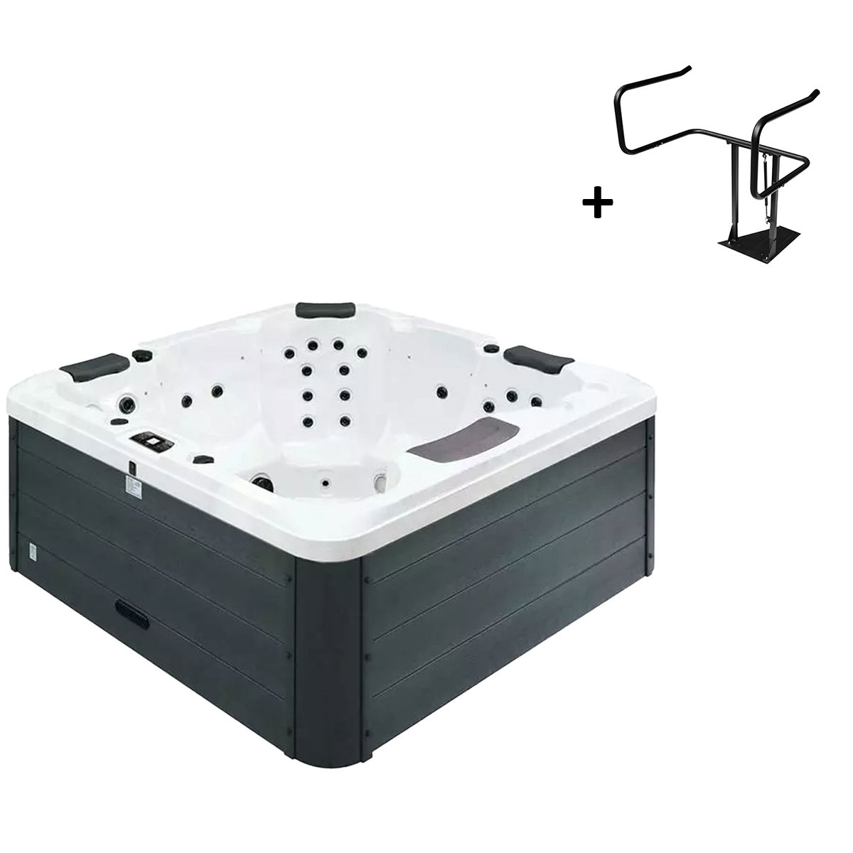 Spabad Svenska Bad Idre med Lock, Locklyft och Spatrappa