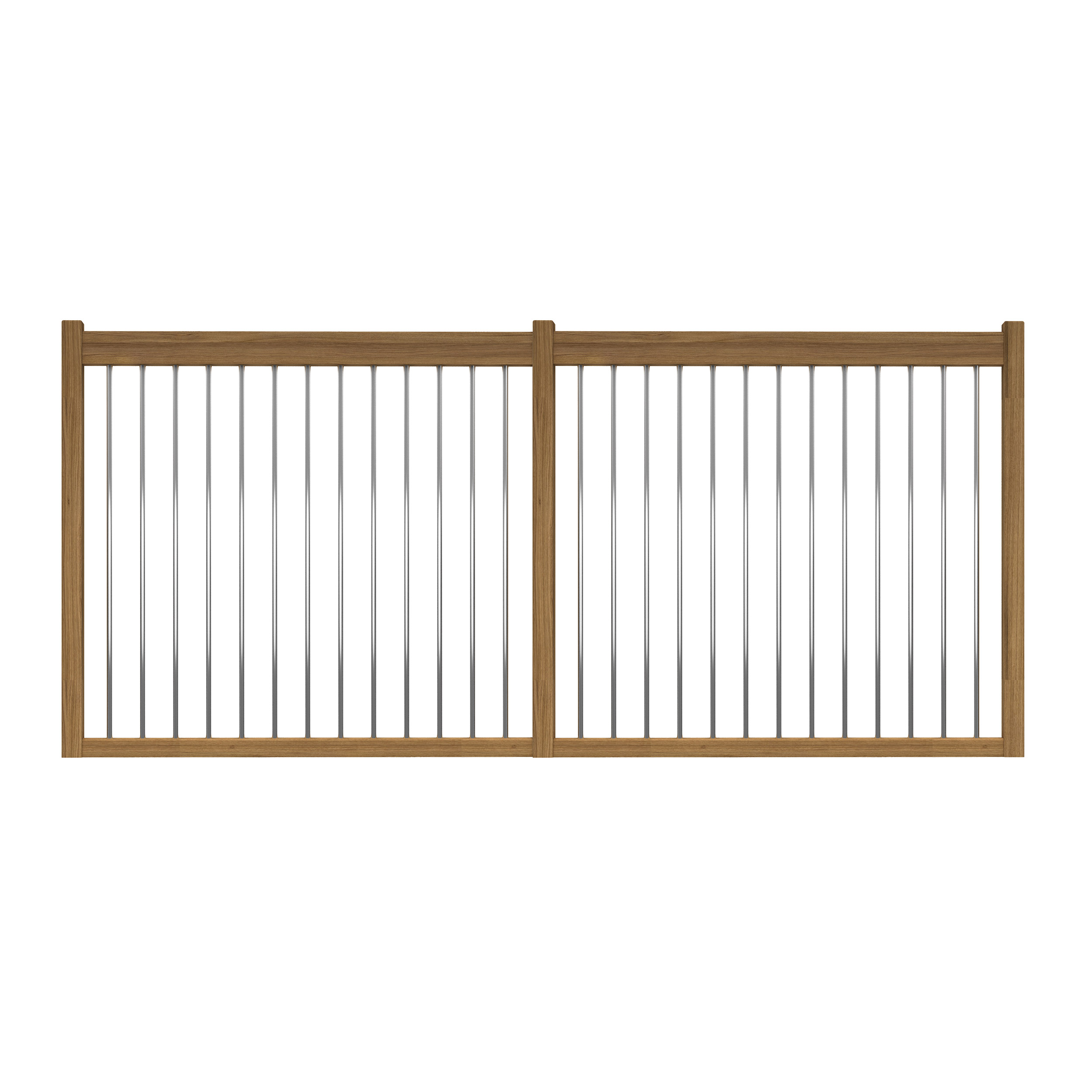 Skyddsräcke Dolle Lyon Vertikalt Metall Ek, L: 2000 mm