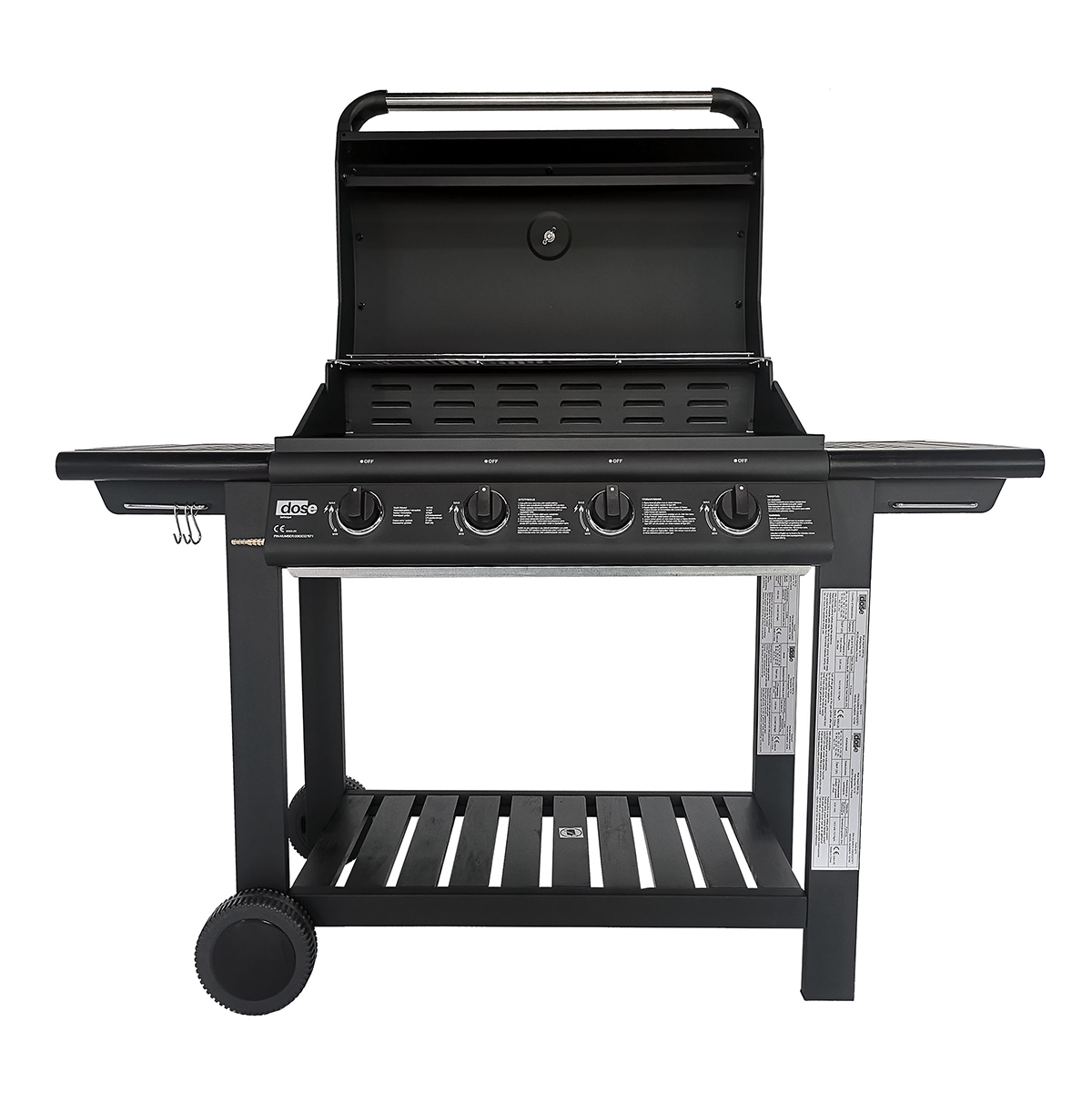 Gasolgrill Dose Barbeque 4 Brännare Med Trähylla