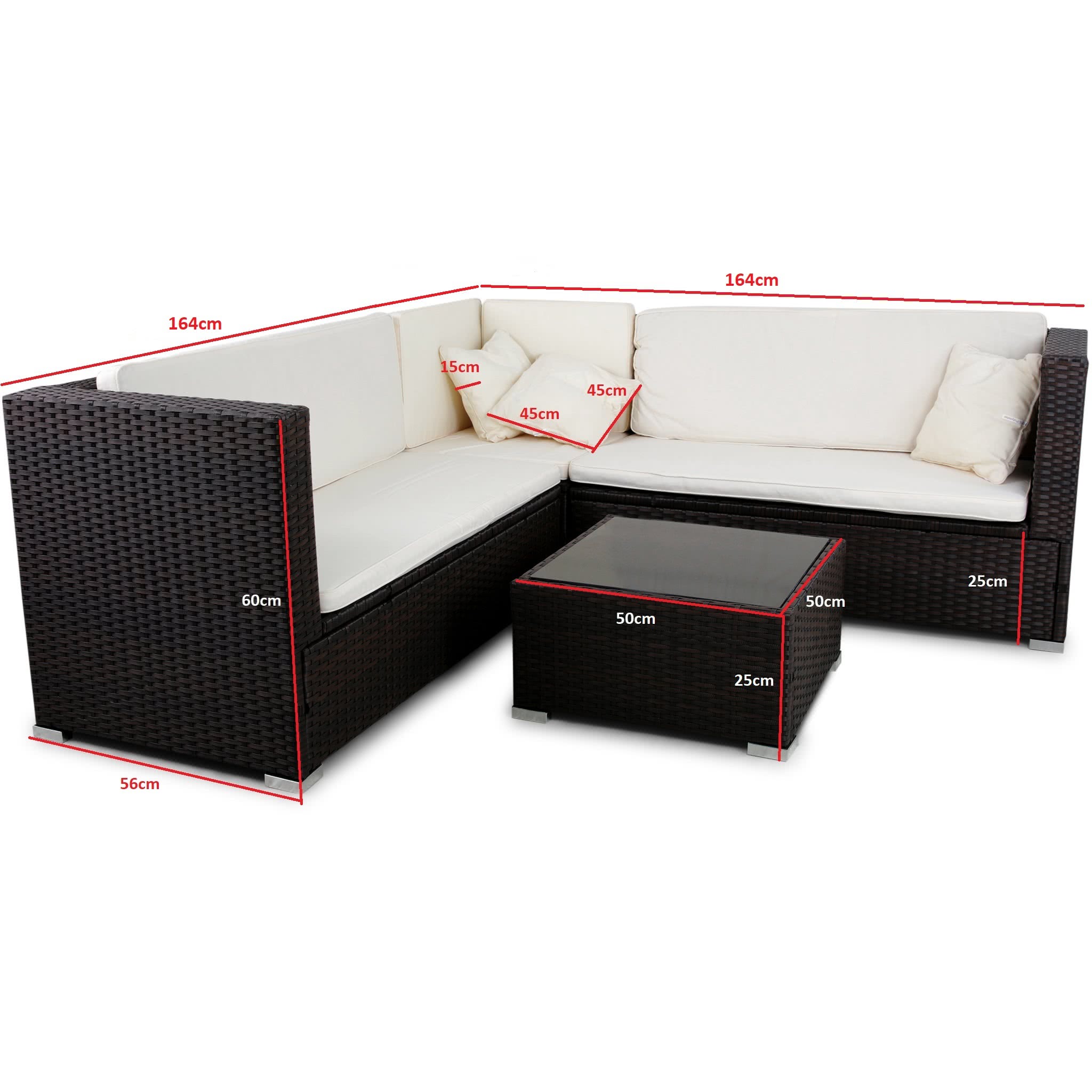 Loungegrupp Lyfco Vrångö för Balkong med Förvaring Brun