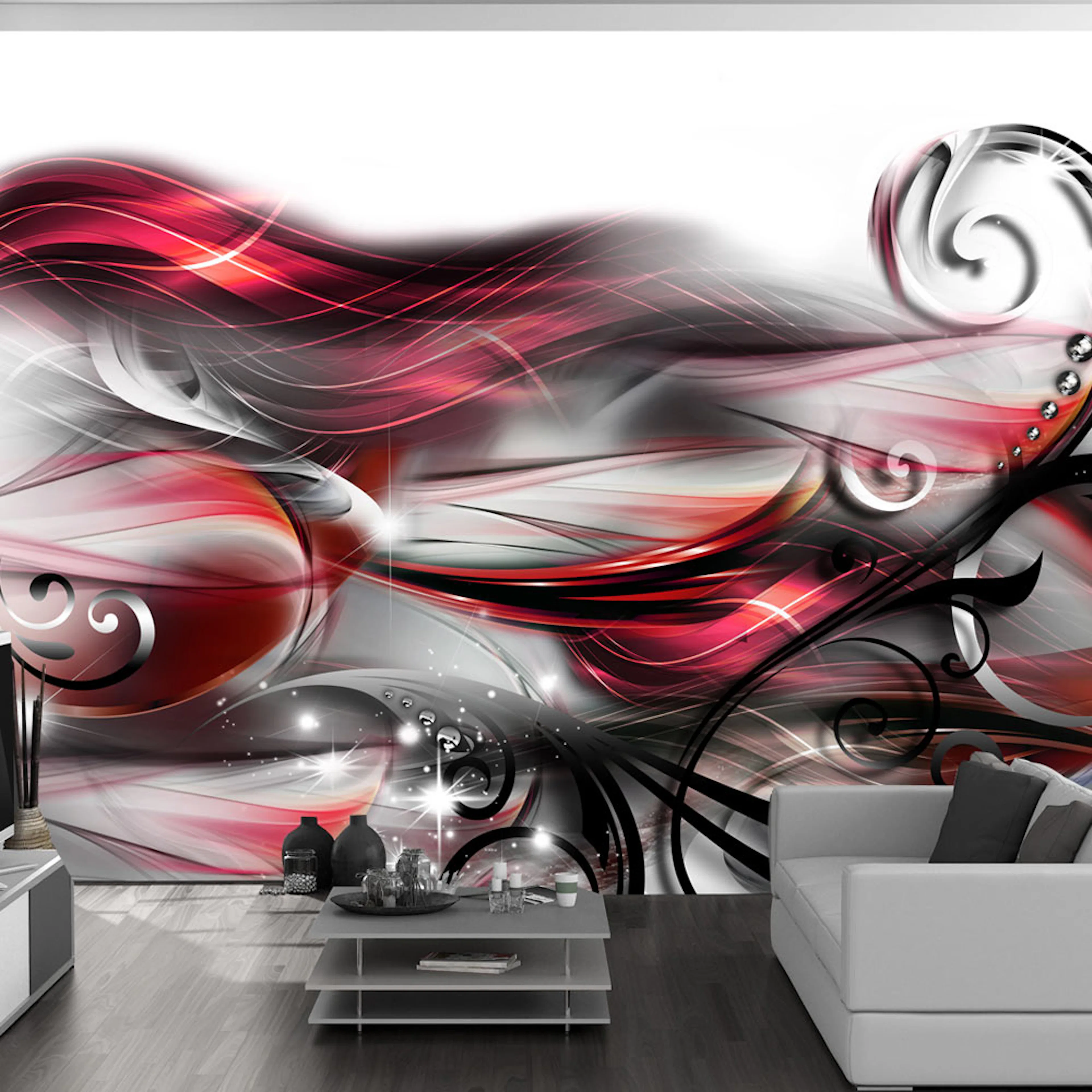 Fototapet Arkiio White Dahlia Abstrakt