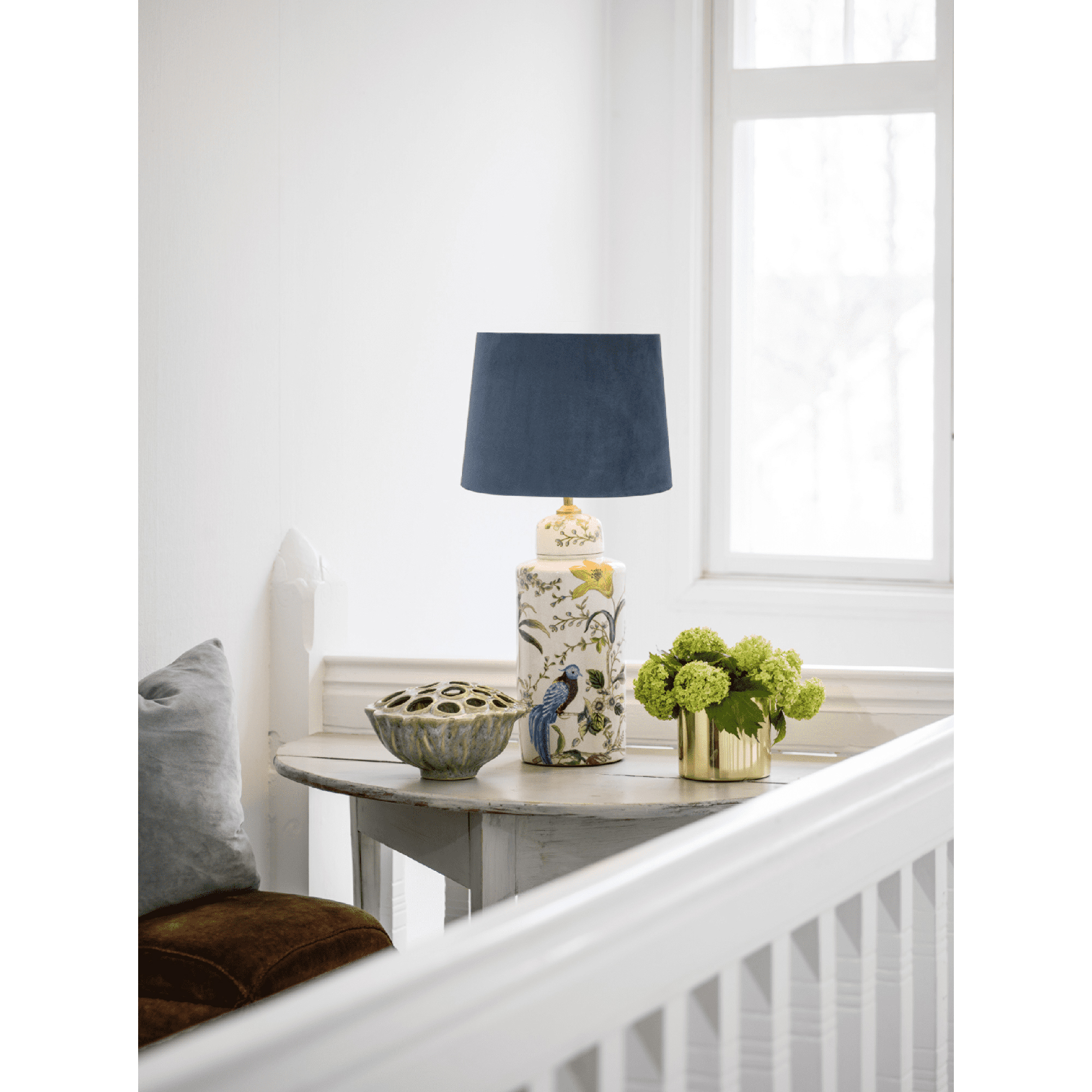 Lampfot PR Home Li Na Vit/Mönstrad 46 cm