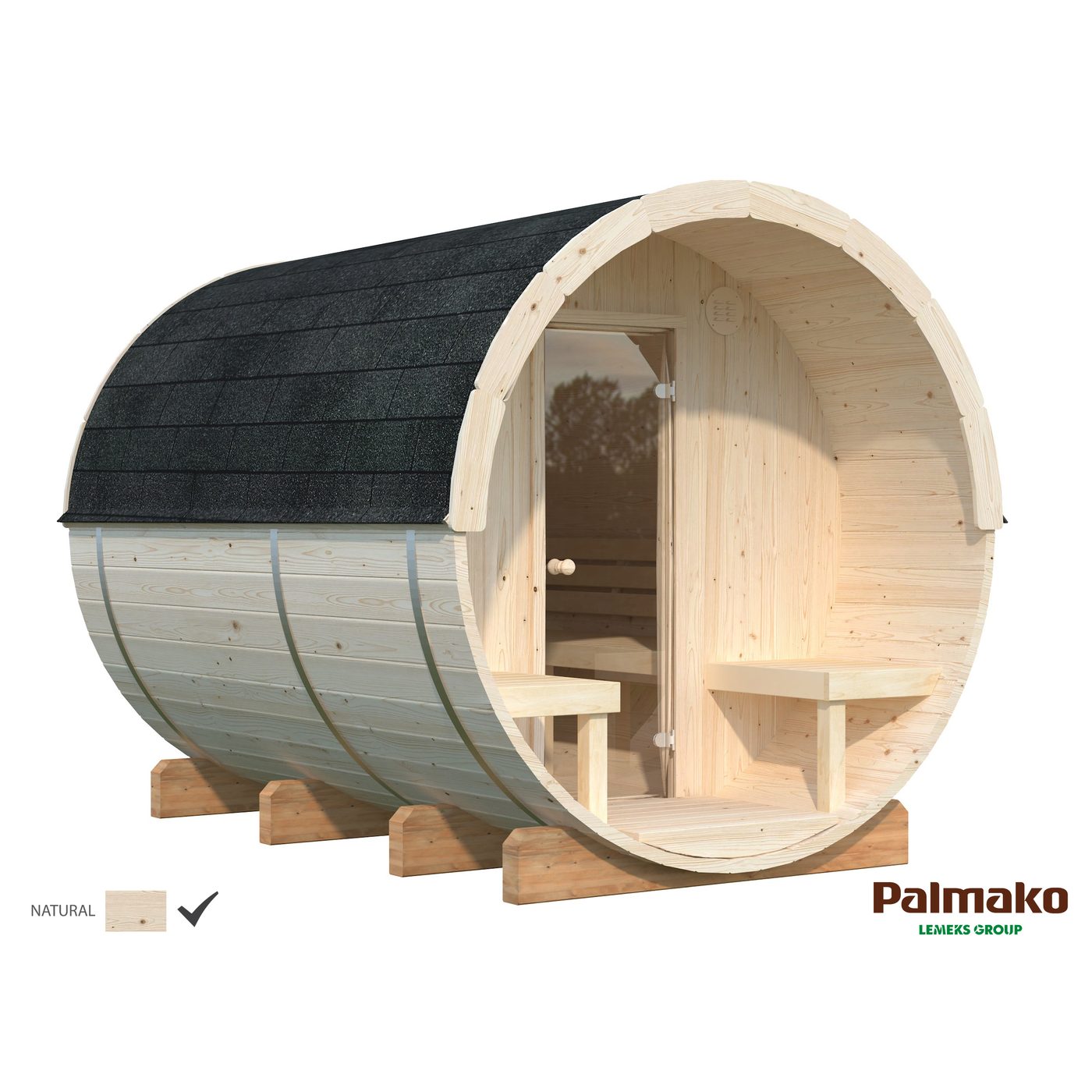 Bastutunna Palmako Anita 6,4 m² Byggsats i Trä