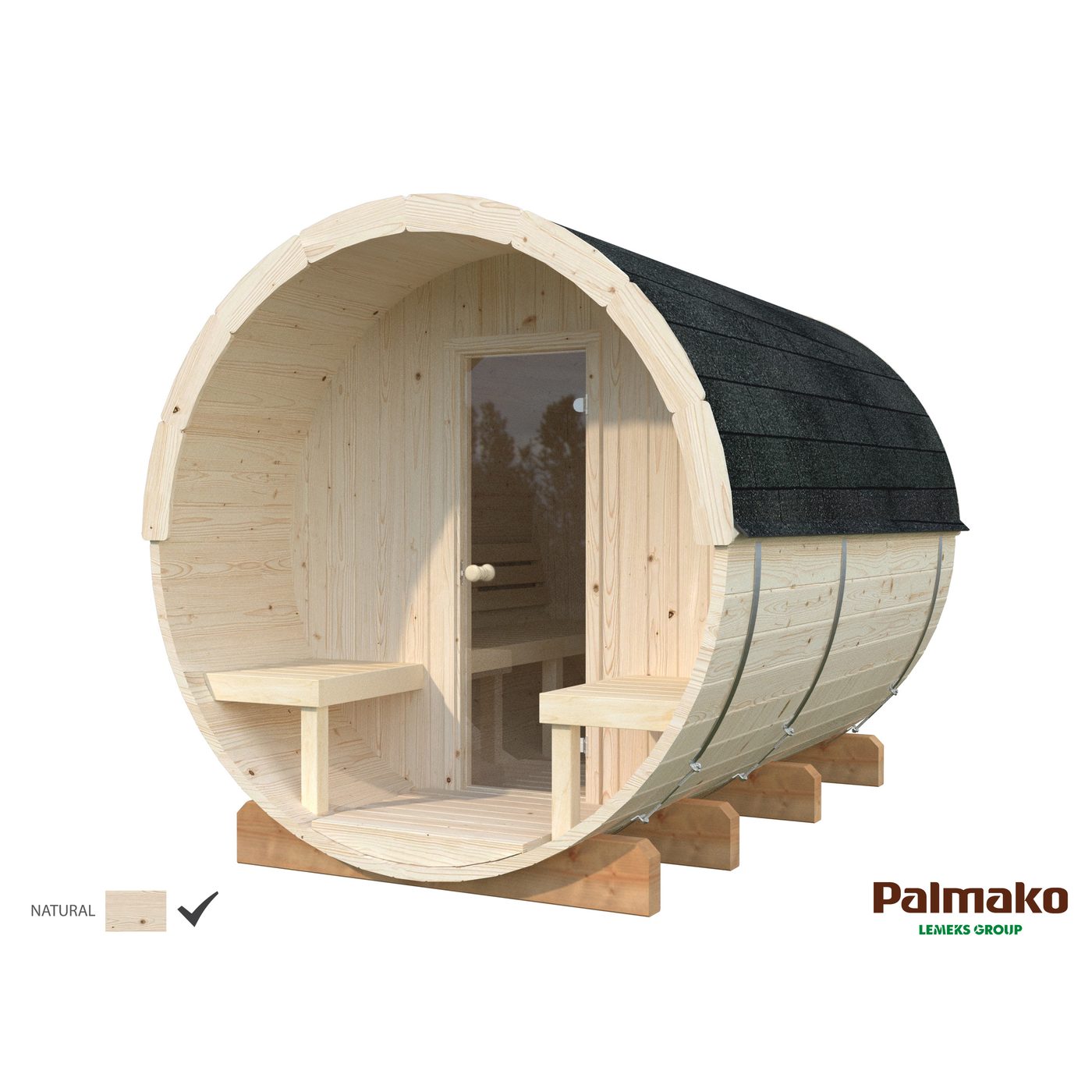 Bastutunna Palmako Anita 6,4 m² Byggsats i Trä