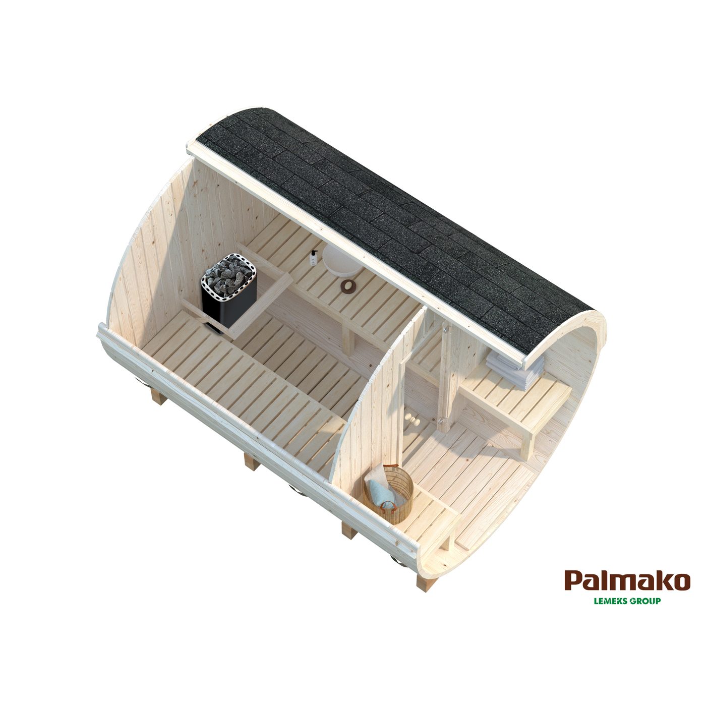 Bastutunna Palmako Anita 6,4 m² Byggsats i Trä