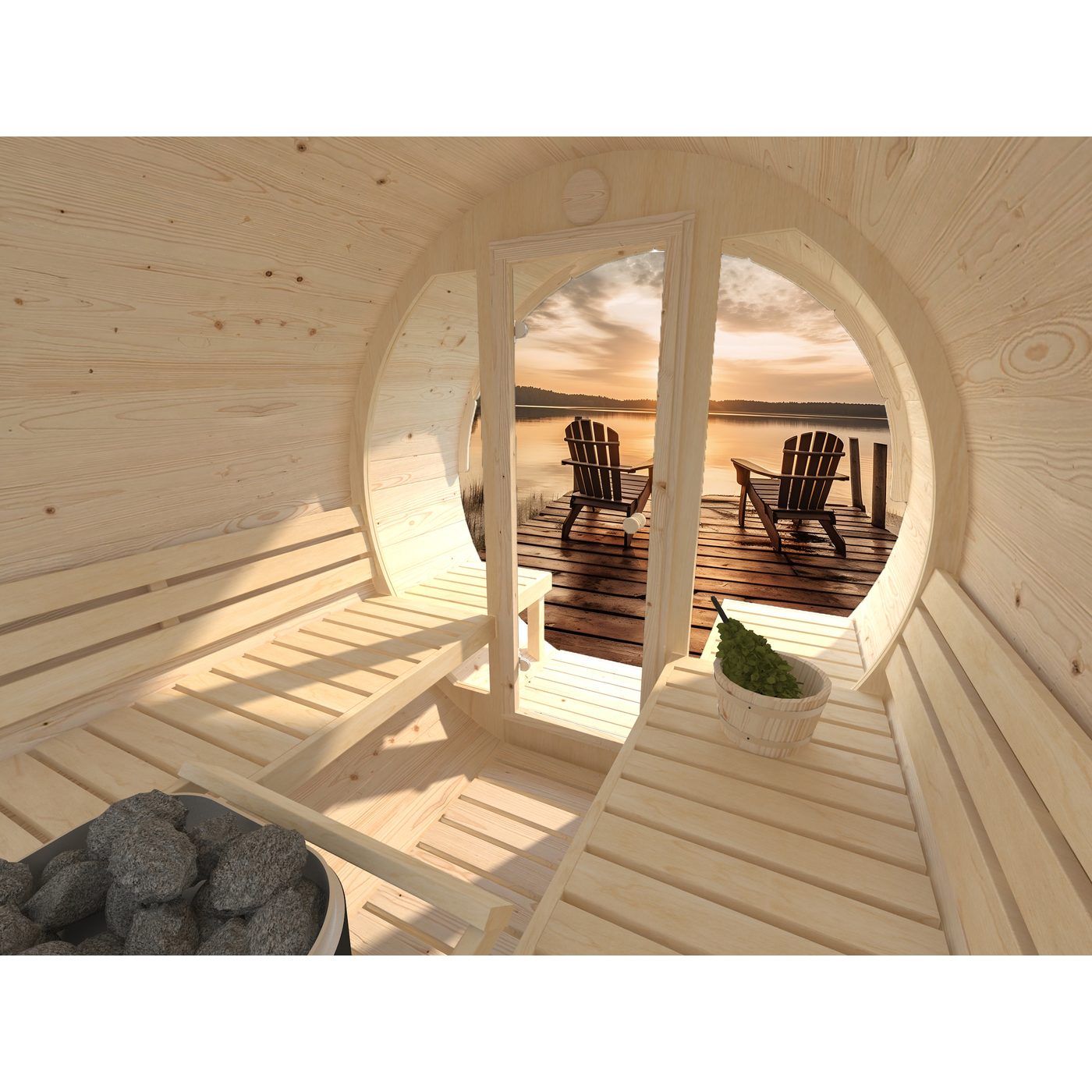 Bastutunna Palmako Anita 1,3, 0,7 m2 Med Glasvägg