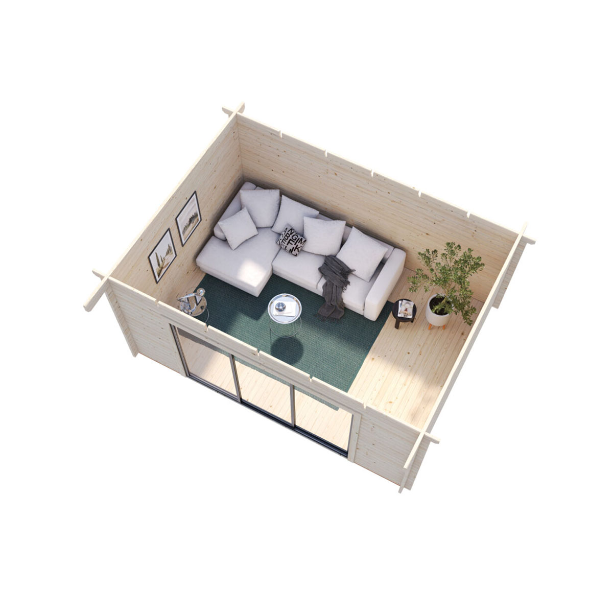 Stuga Palmako Lea 14,9 m2 (inv. 14,2 m2)