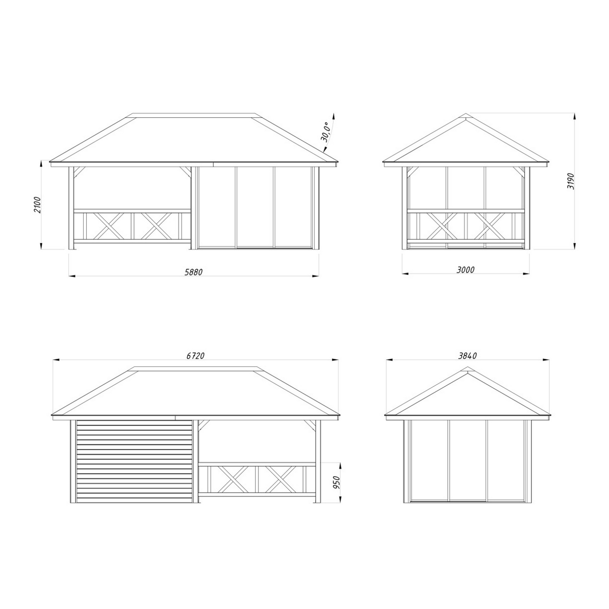 Uterum Palmako Bianca 16,6 m2 Set 204 Slide