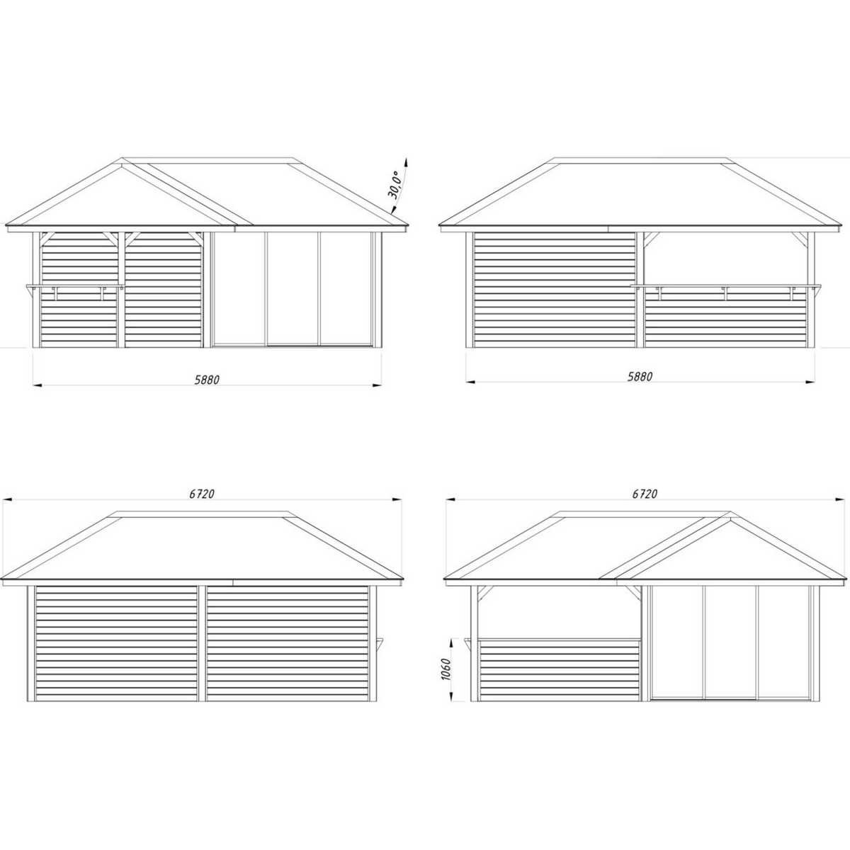 Uterum Palmako Bianca 24,9 m2 Set 210 Slide