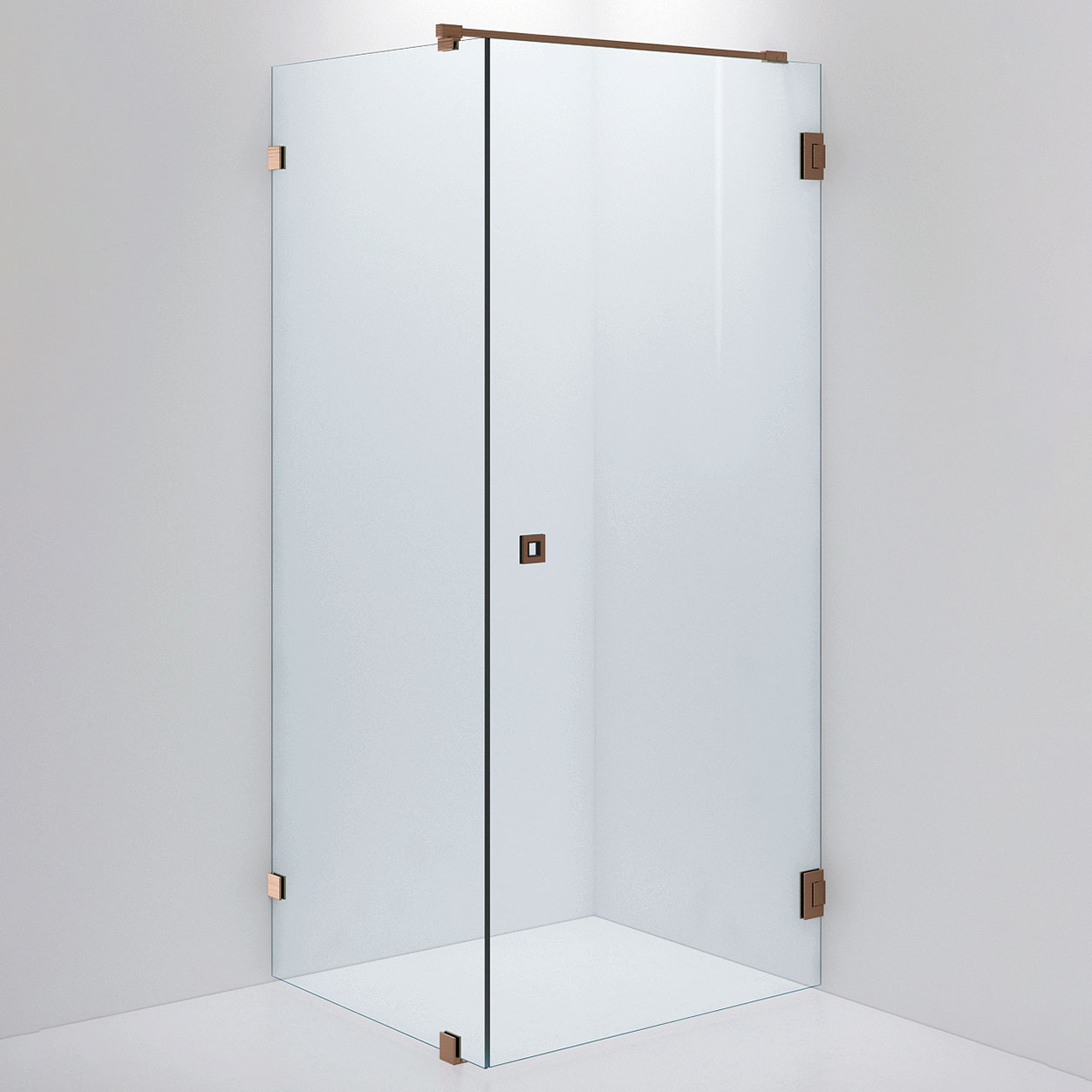 Duschhörn INR Arc 13 800x900 mm, Borstad Brons