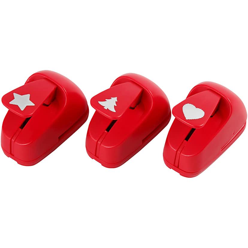 Pappersstans Creativ Company Stjärna Hjärta Julgran