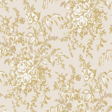 Tapet Laura Ashley Picardie Pale Gold
