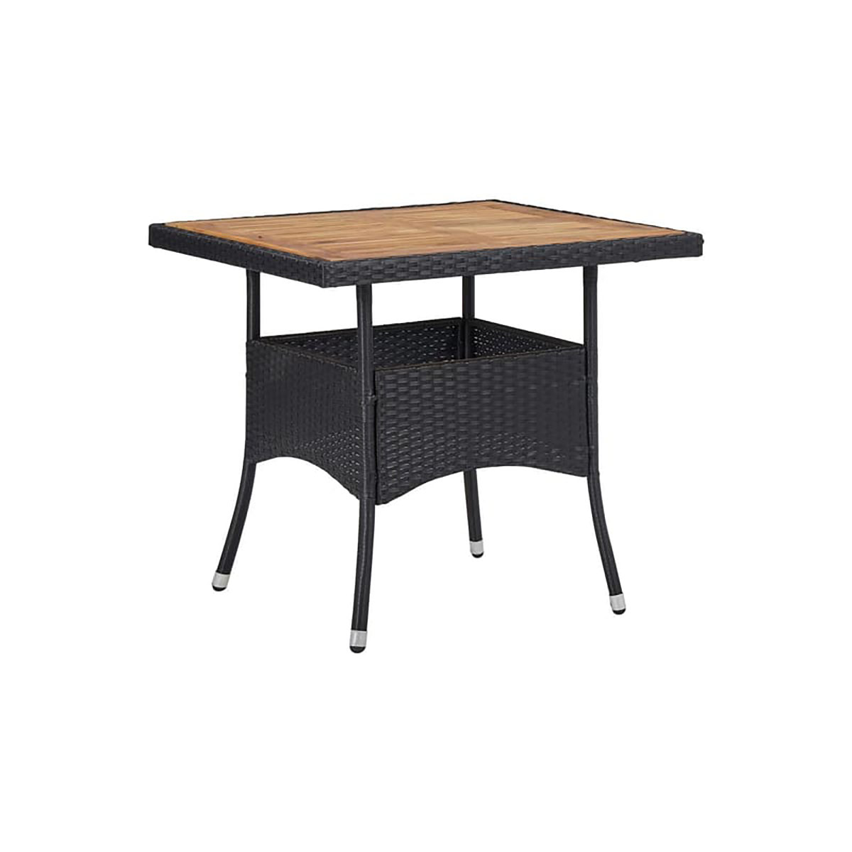 Trädgårdsbord VidaXL Konst 80x80 cm Svart