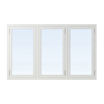 Sidohängt Fönster Effektfönster 3-Glas Trä 3-Luft