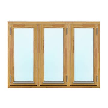 Sidohängt Fönster Effektfönster 2-Glas Trä 3-Luft Omålat