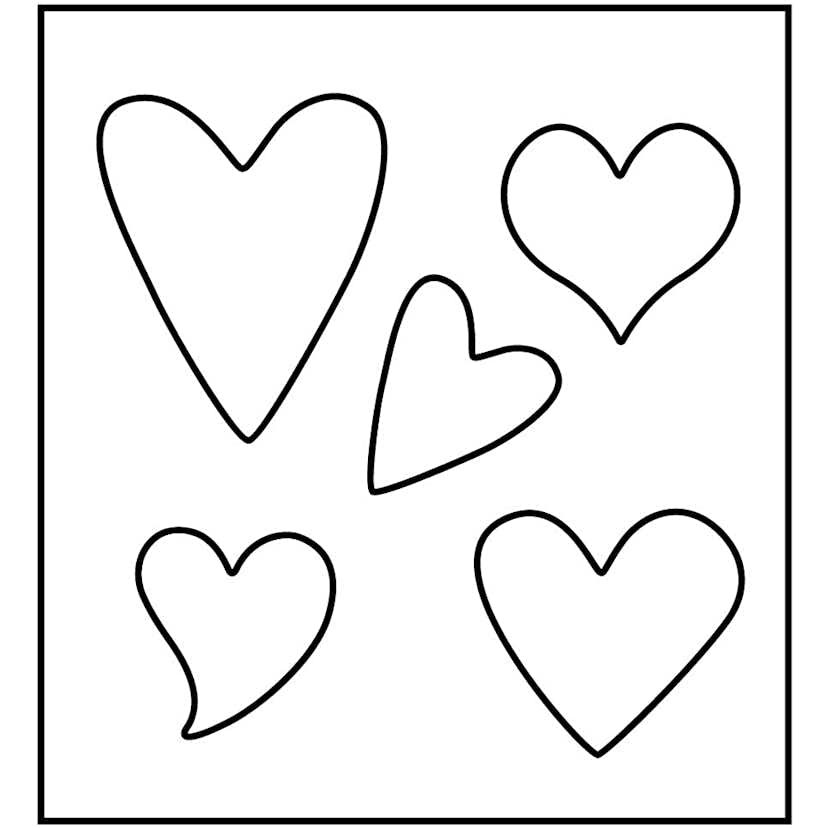 Skärschablon Creativ Company Hjärta Stl 14x15,25 cm Tjocklek 15 mm 1 St