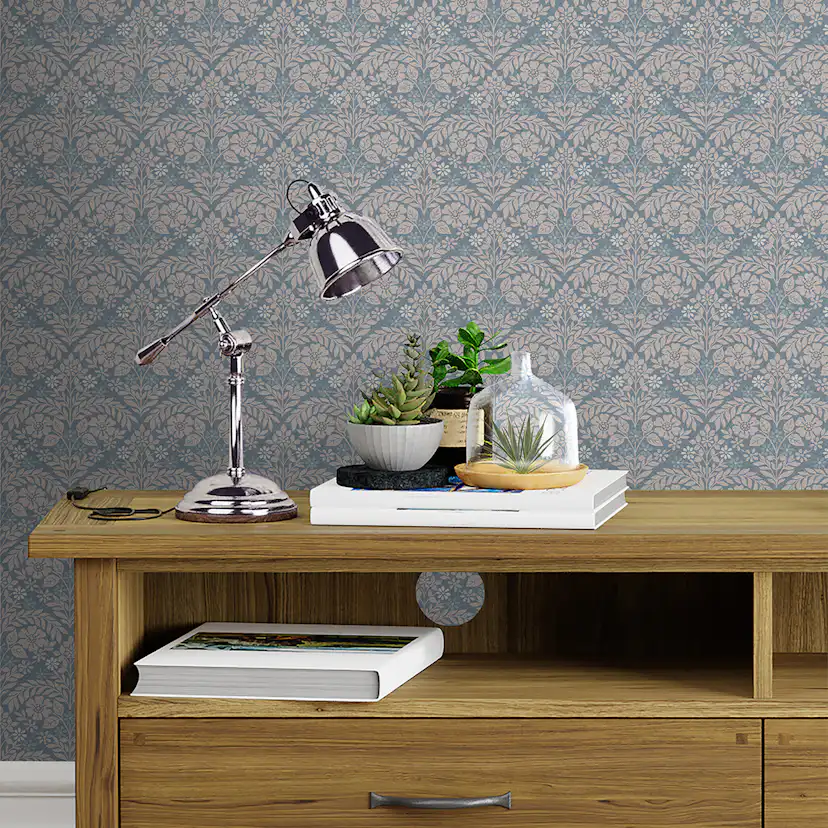 Tapet Laura Ashley Margam Newport Blå 118489