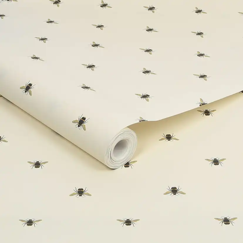 Fototapet Joules Botanical Bee Crème 10mx52 cm