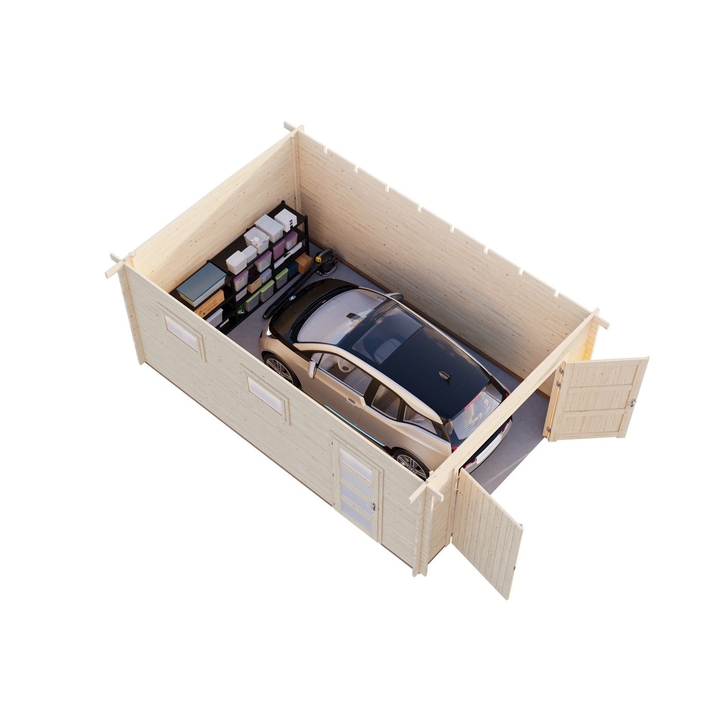 Garage Palmako Rasmus med Garagedörr 19,8 m2