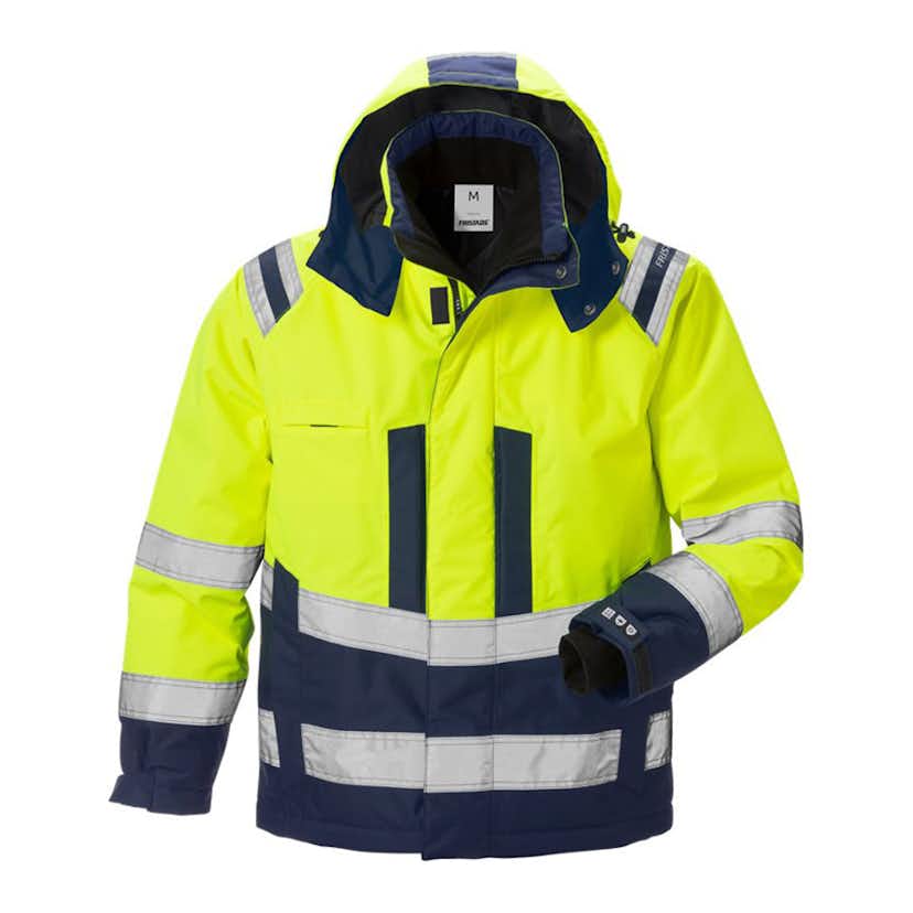 Varseljacka Fristads 4035 GTT Storlek: M, Varselgul/Marinblå