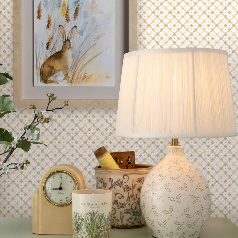Tapet Laura Ashley Wickerwork Pale Ochre Gul 119849