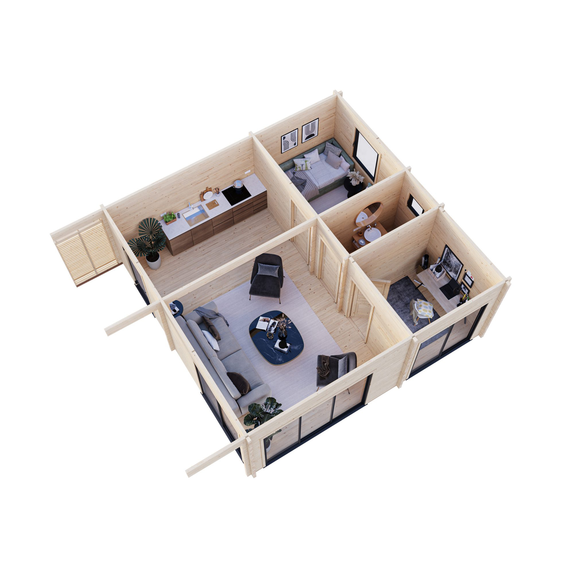 Trädgårdshus Palmako Cecilia 42,8 m² (inv. 39,9 m²)