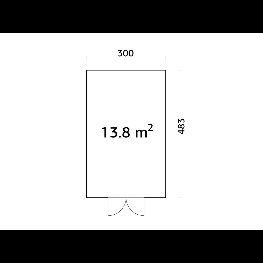 Växthus Palmako Emilia 14,5 m² (inv. 13,8 m²)