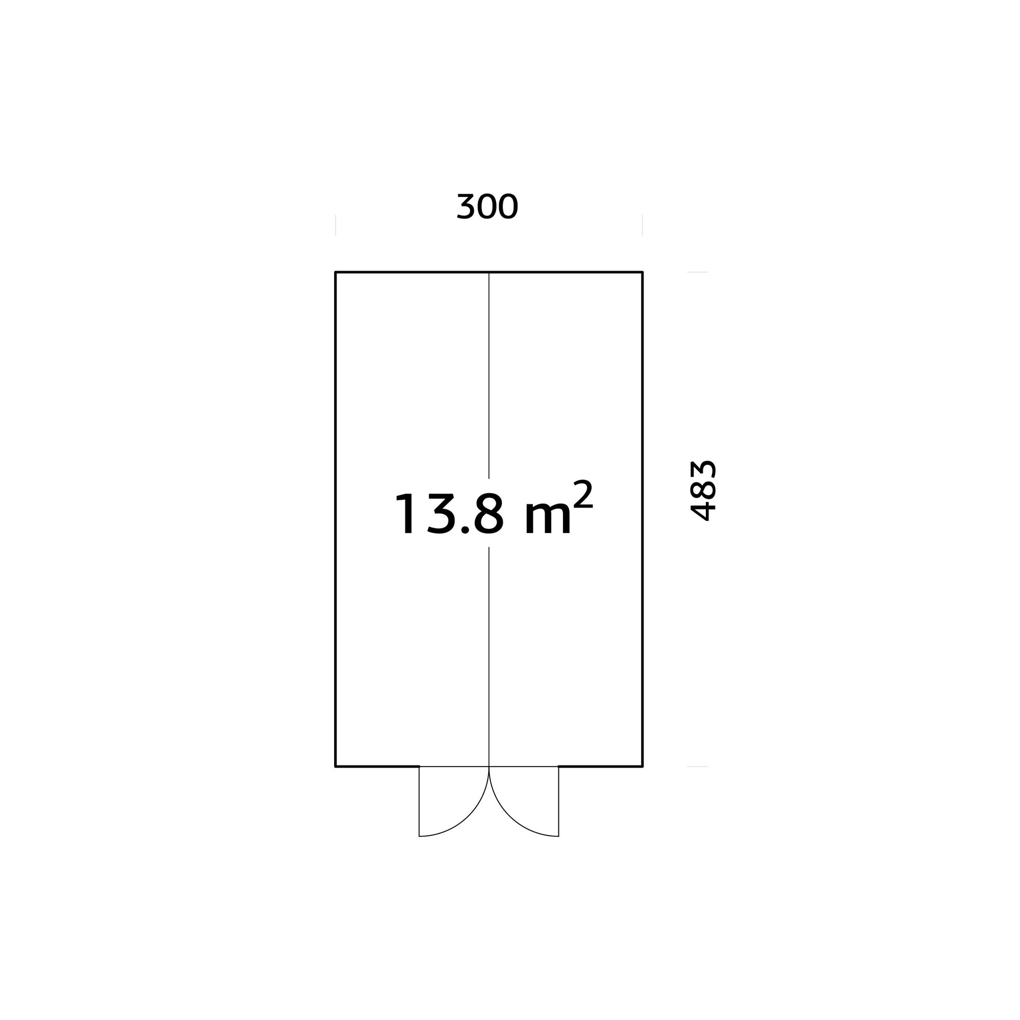 Växthus Palmako Emilia 14,5 m² (inv. 13,8 m²)