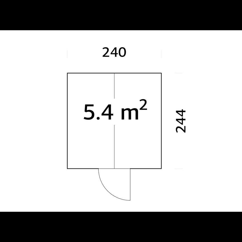 Växthus Palmako Emilia 5,8 m² (inv. 5,4 m²)
