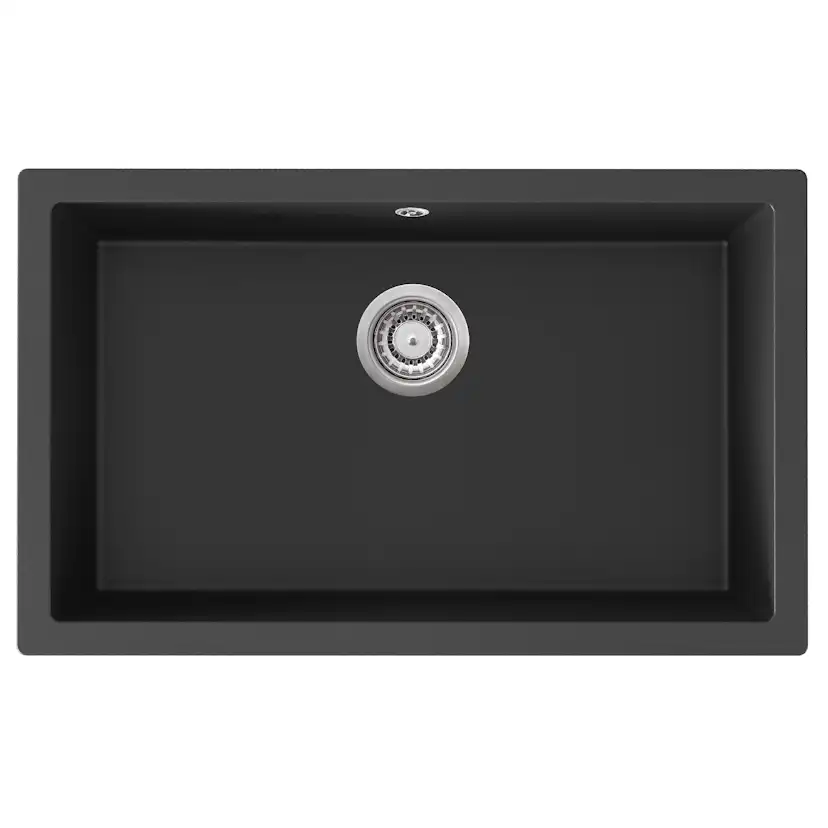 Diskho Lavabo Jupiter 800, svart m/krom avlopp