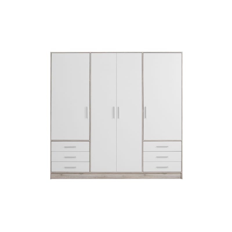 Garderob In Living Ashgate 207 cm Brun/Vit