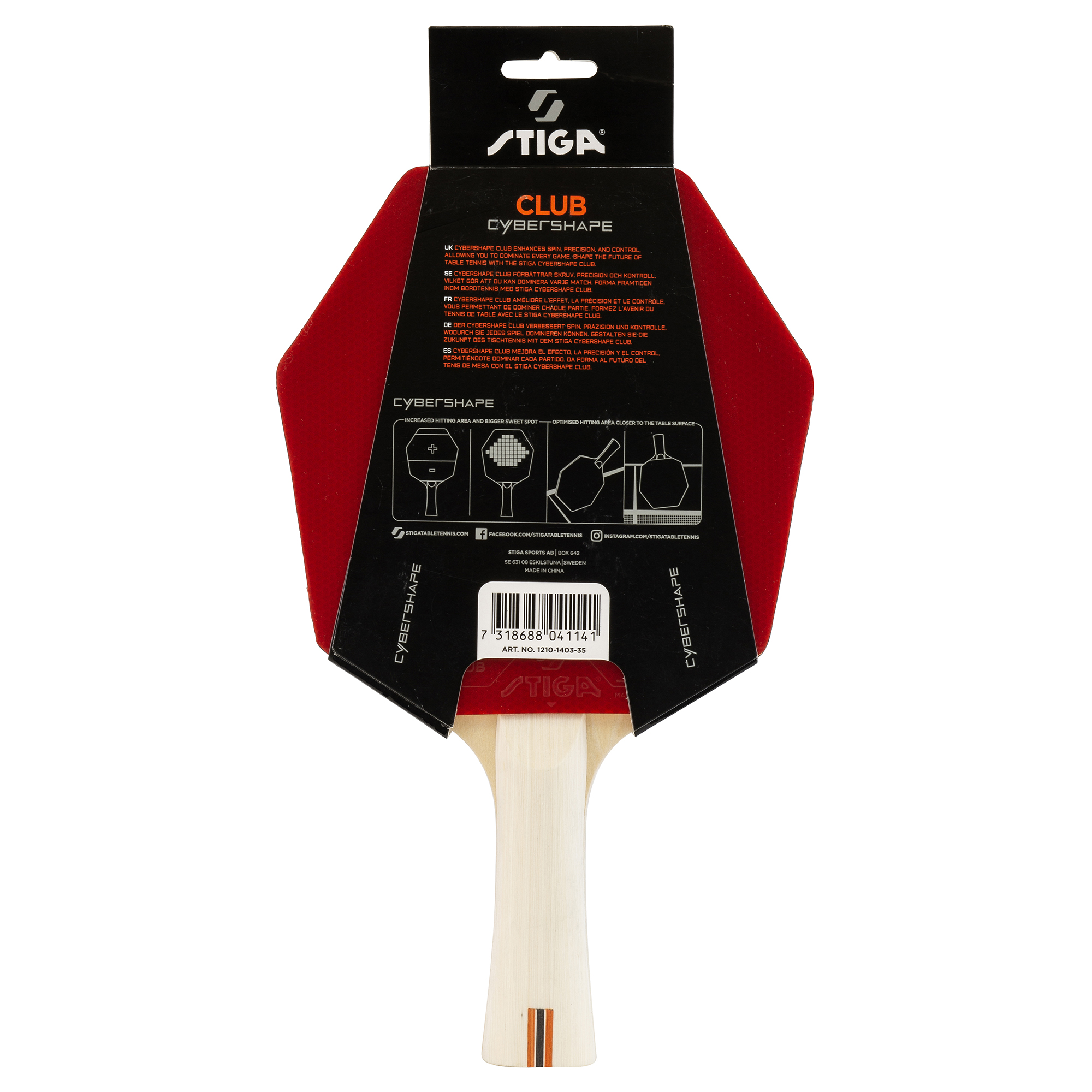 Pingisracket STIGA Sports Club Cybershape