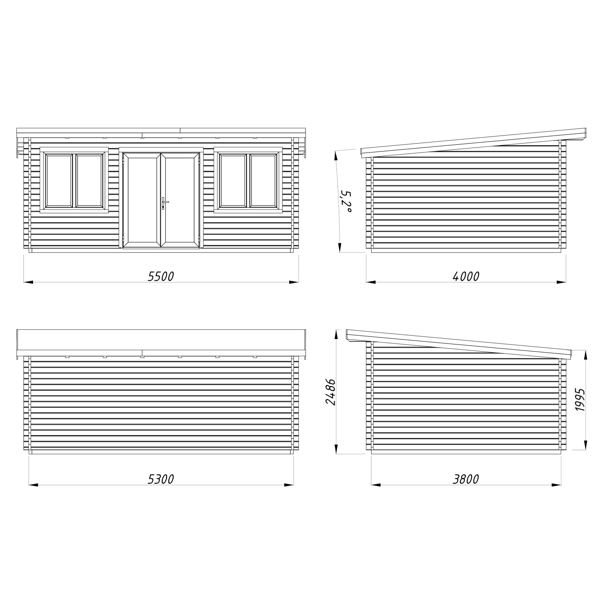 Stuga Palmako Lisandra 20,1 m² (inv. 19,4 m² )
