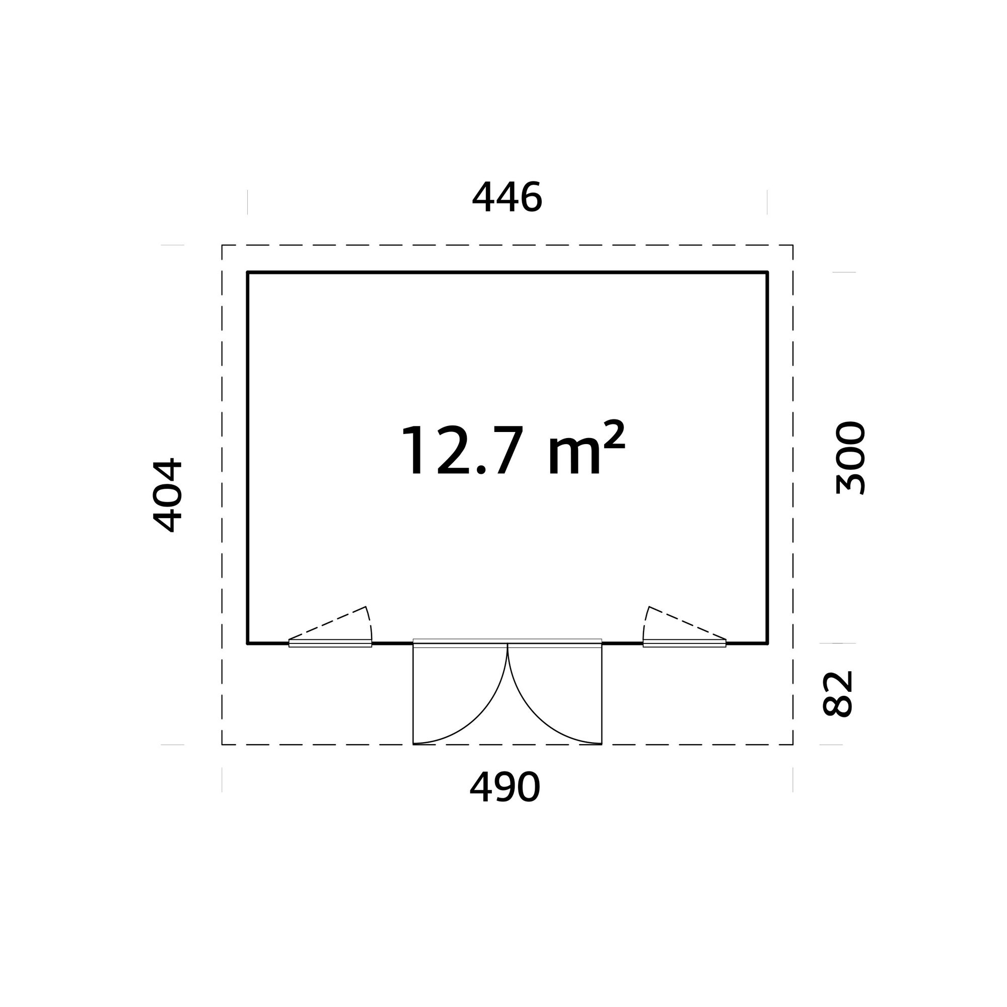 Stuga Palmako Aurelia 13,4 m² (inv. 12,7 m²)