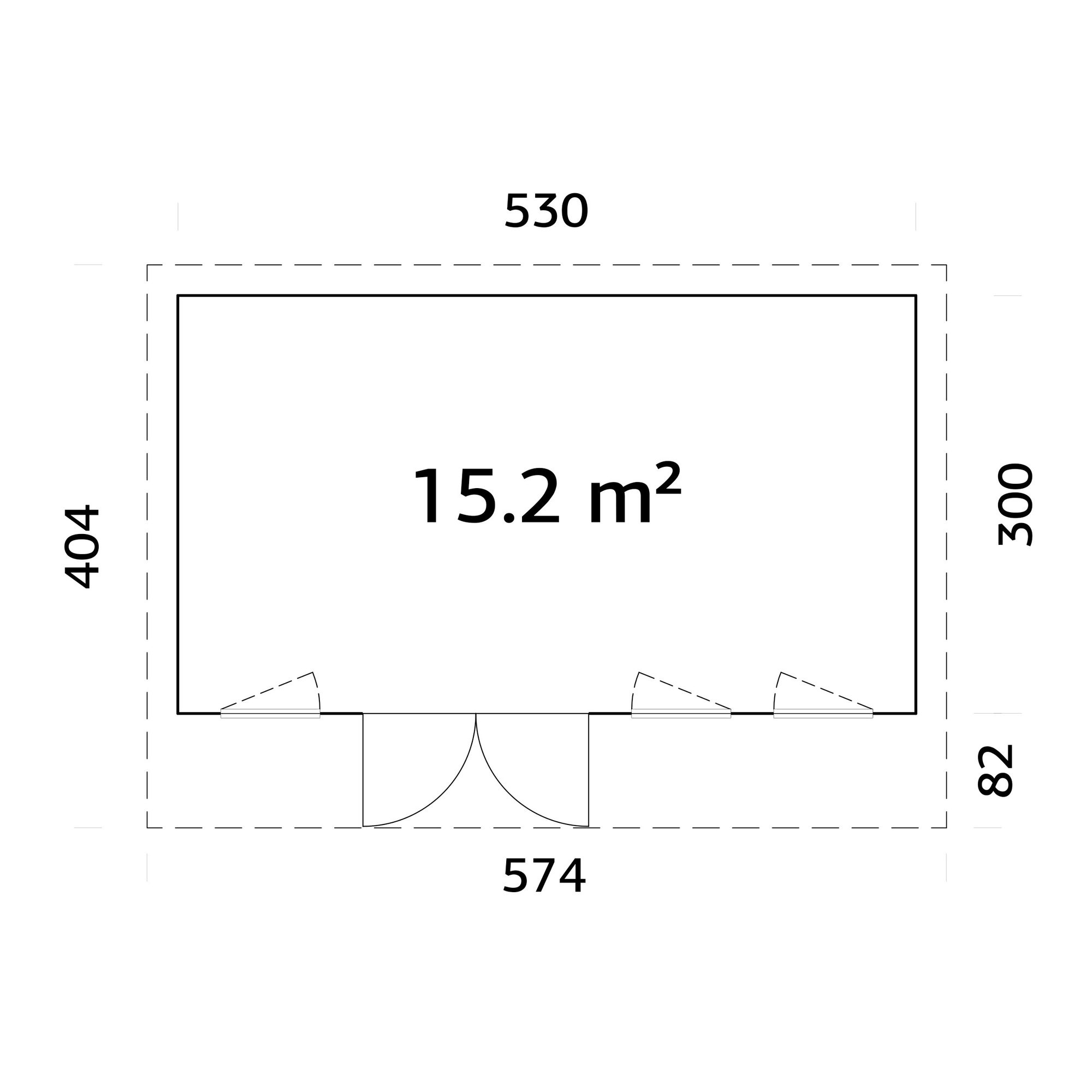 Stuga Palmako Aurelia 15,9 m² (inv. 15,2 m²)
