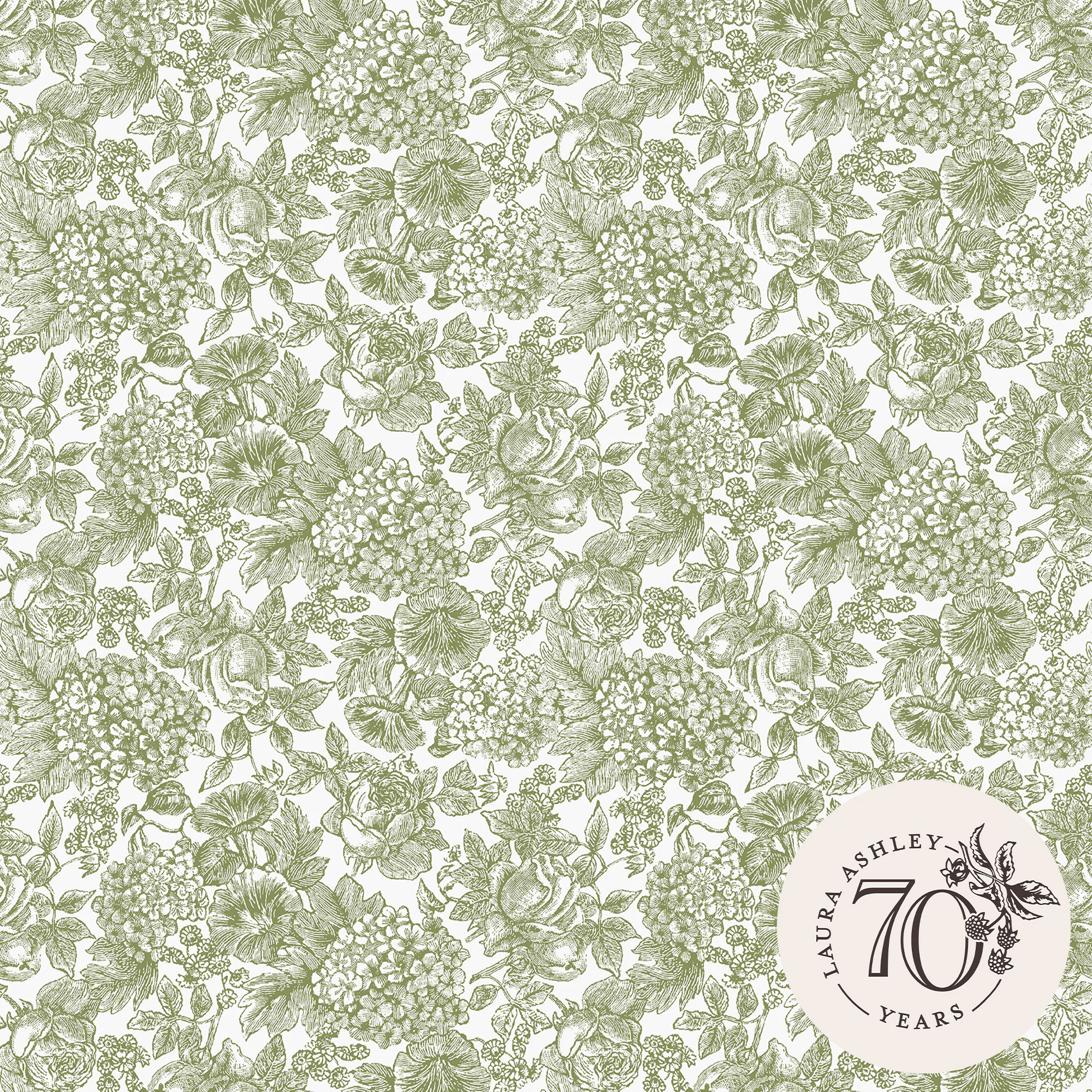 Tapet Laura Ashley Louise Moss Grön 121080