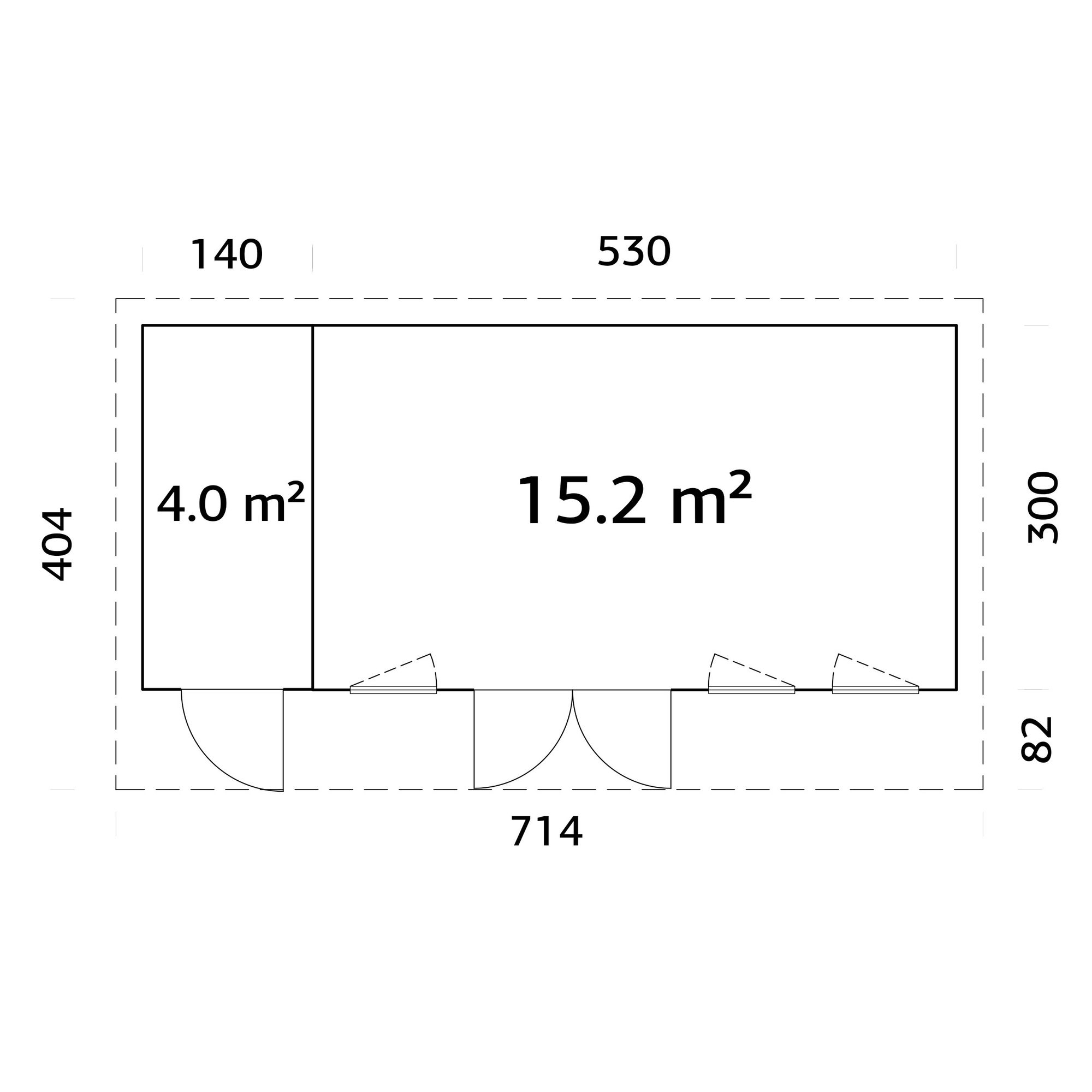 Stuga Palmako Aurelia 20,1 m² (inv. 19,2 m²)