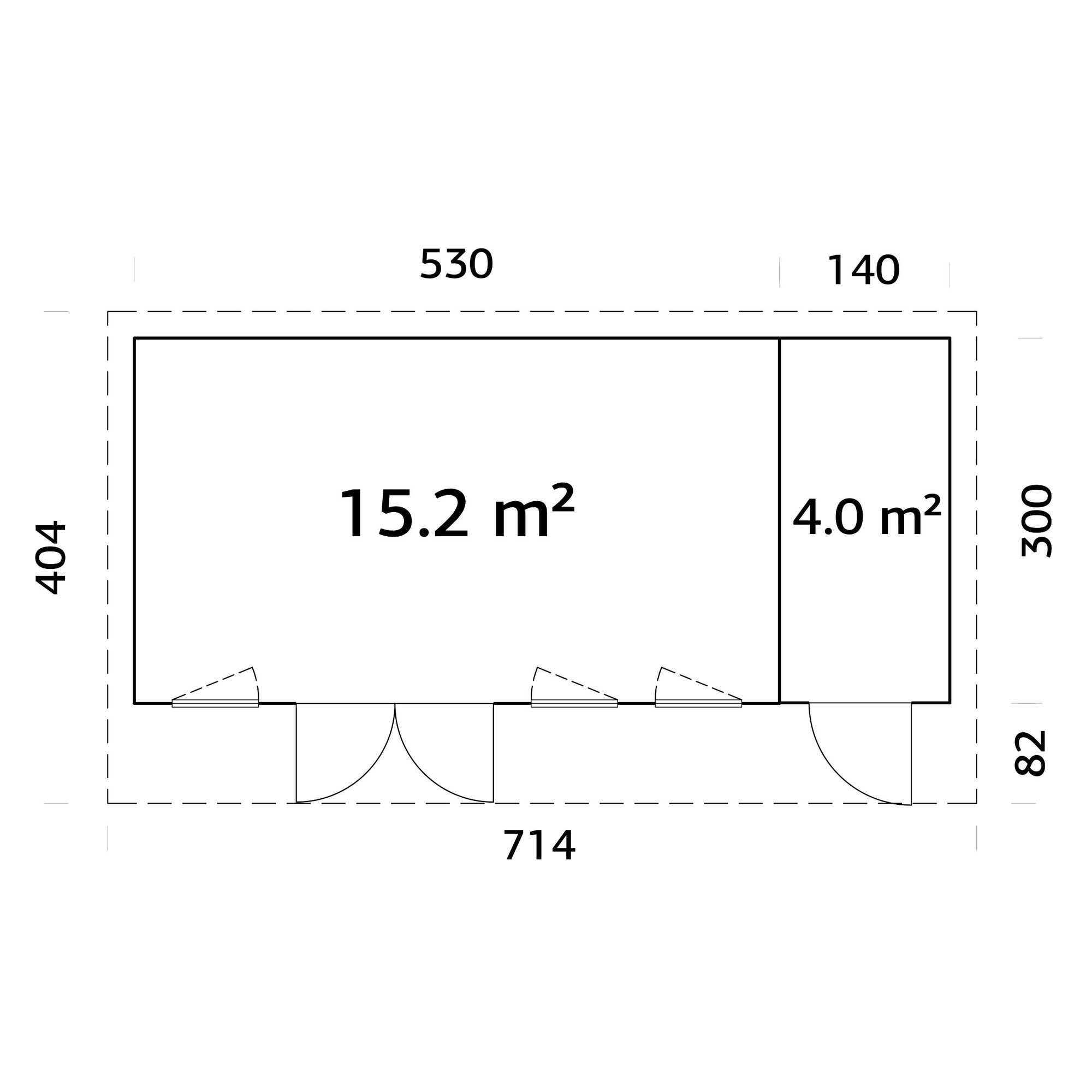 Stuga Palmako Aurelia 20,1 m² (inv. 19,2 m²)
