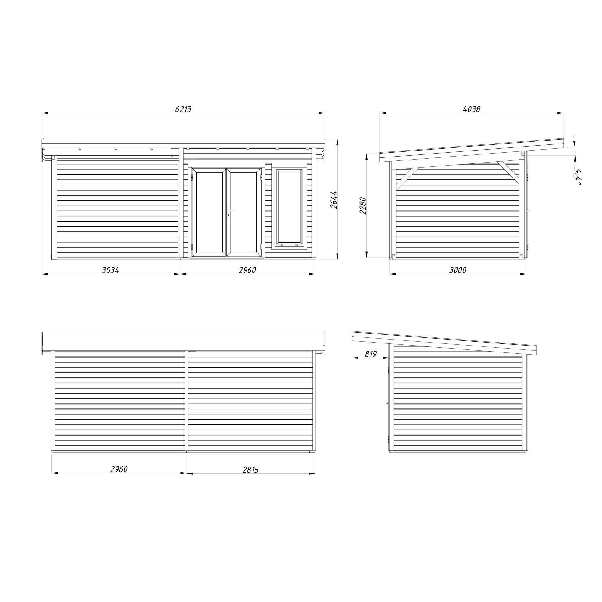 Stuga Palmako Aurelia 17,2 m² (inv. 16,3 m²)