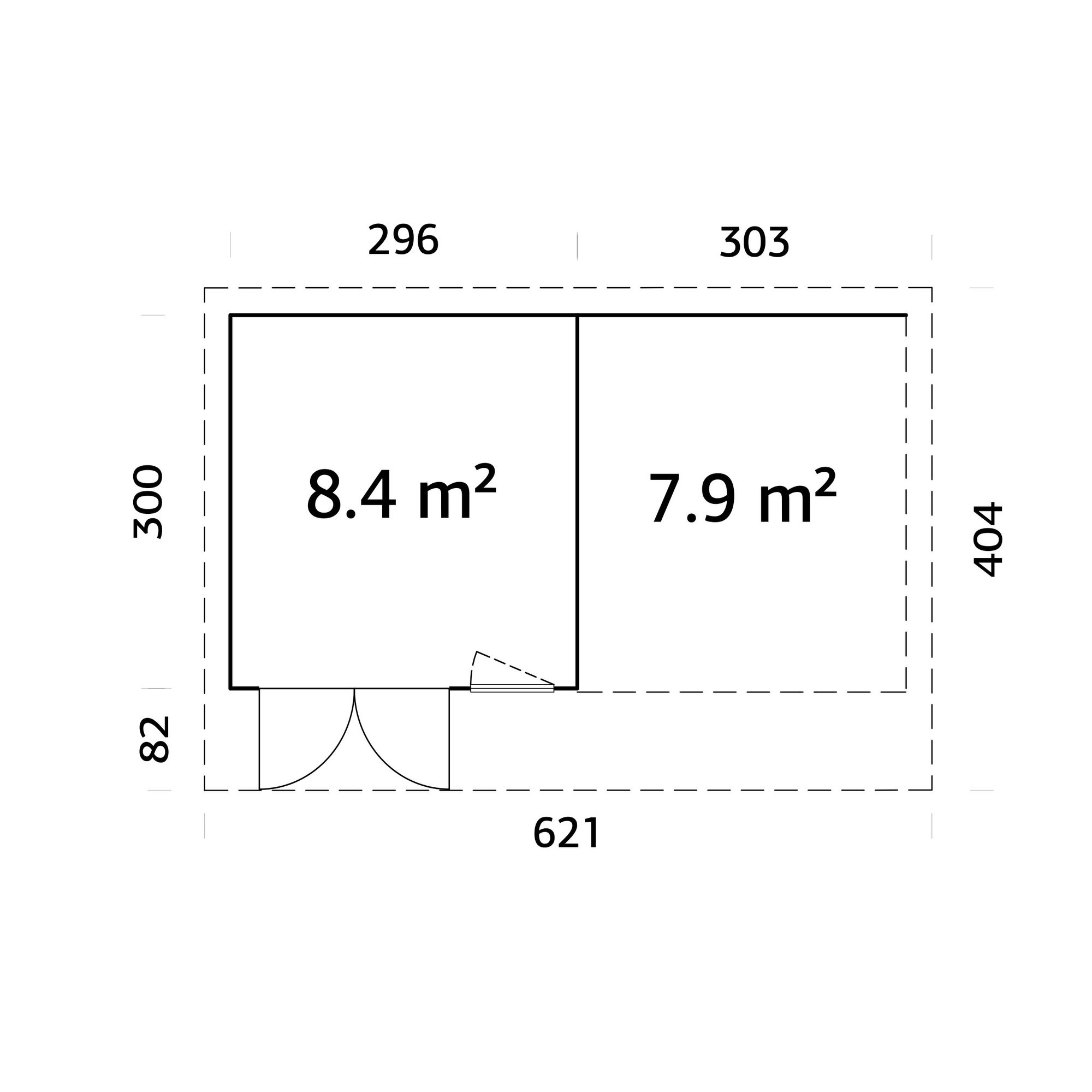 Stuga Palmako Aurelia 17,2 m² (inv. 16,3 m²)