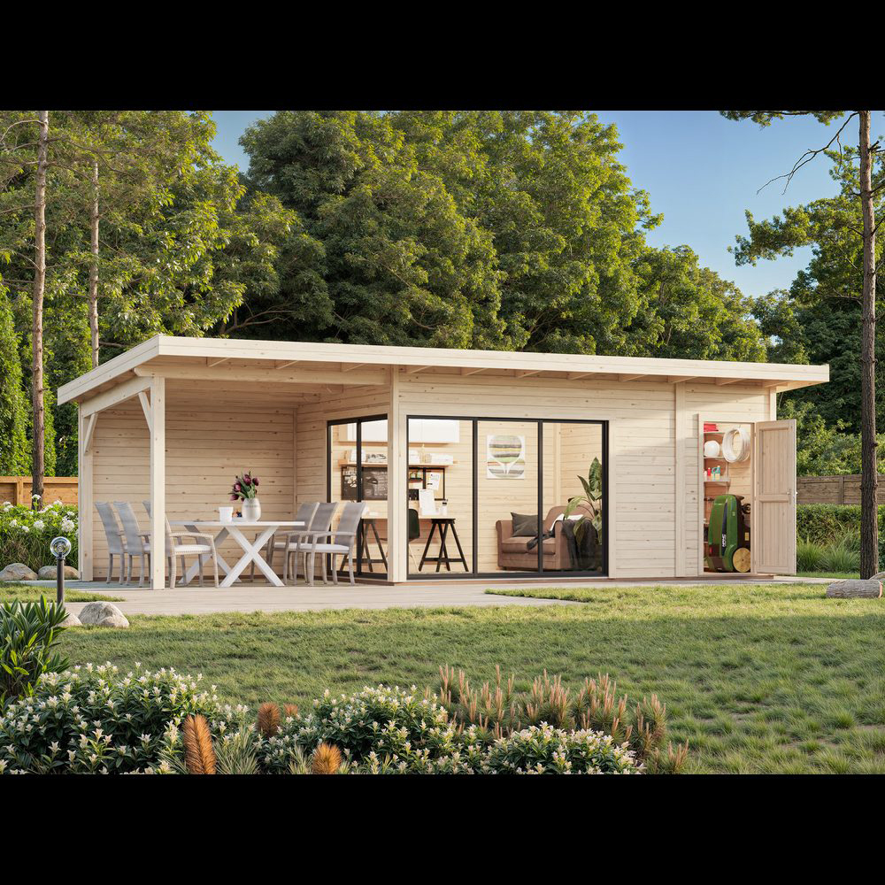 Stuga Palmako Andrea 24,2 m² Slide (inv. 15,2+7,9 m²)