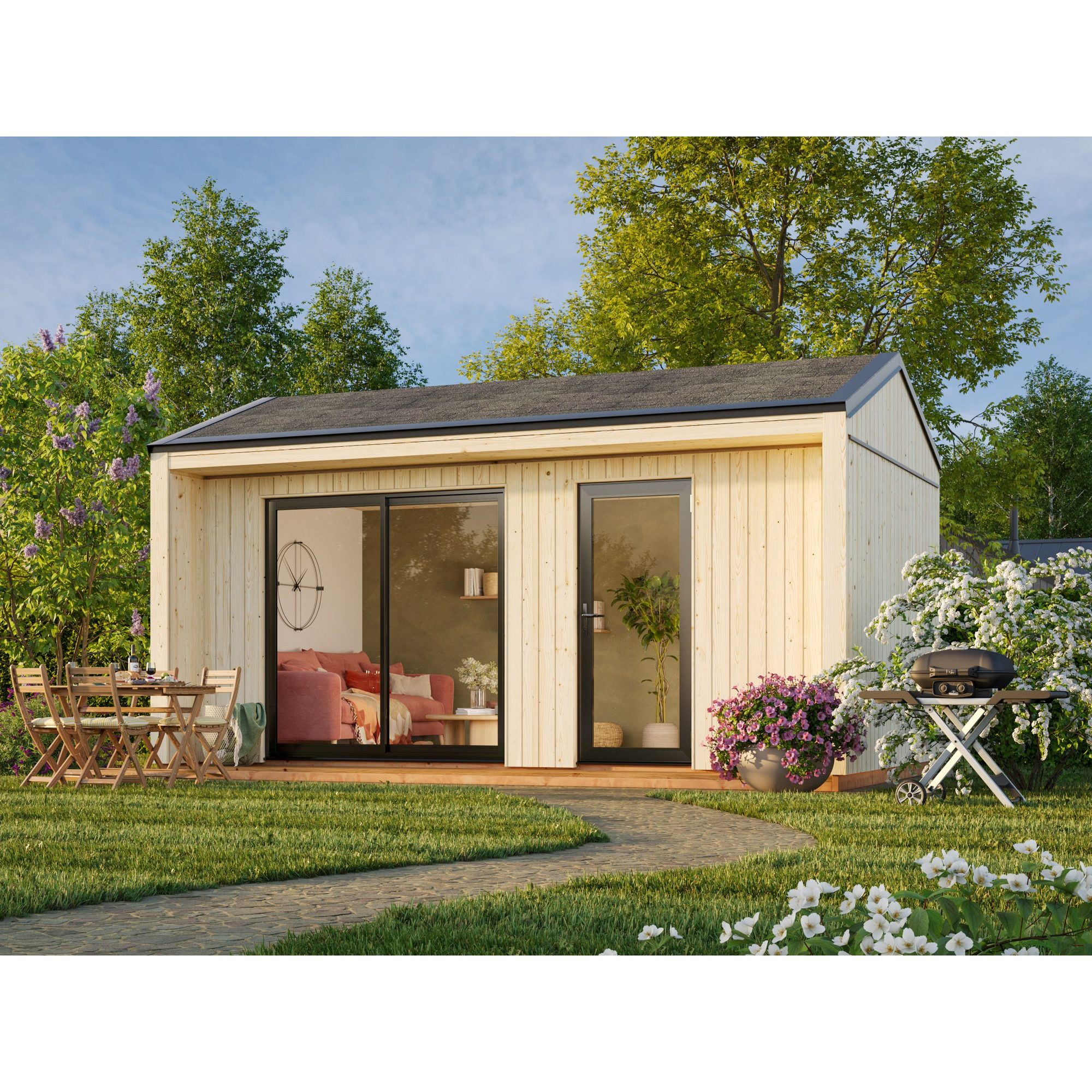 Trädgårdshus Palmako Rebekka 19 m² (inv. 13,6 m² )