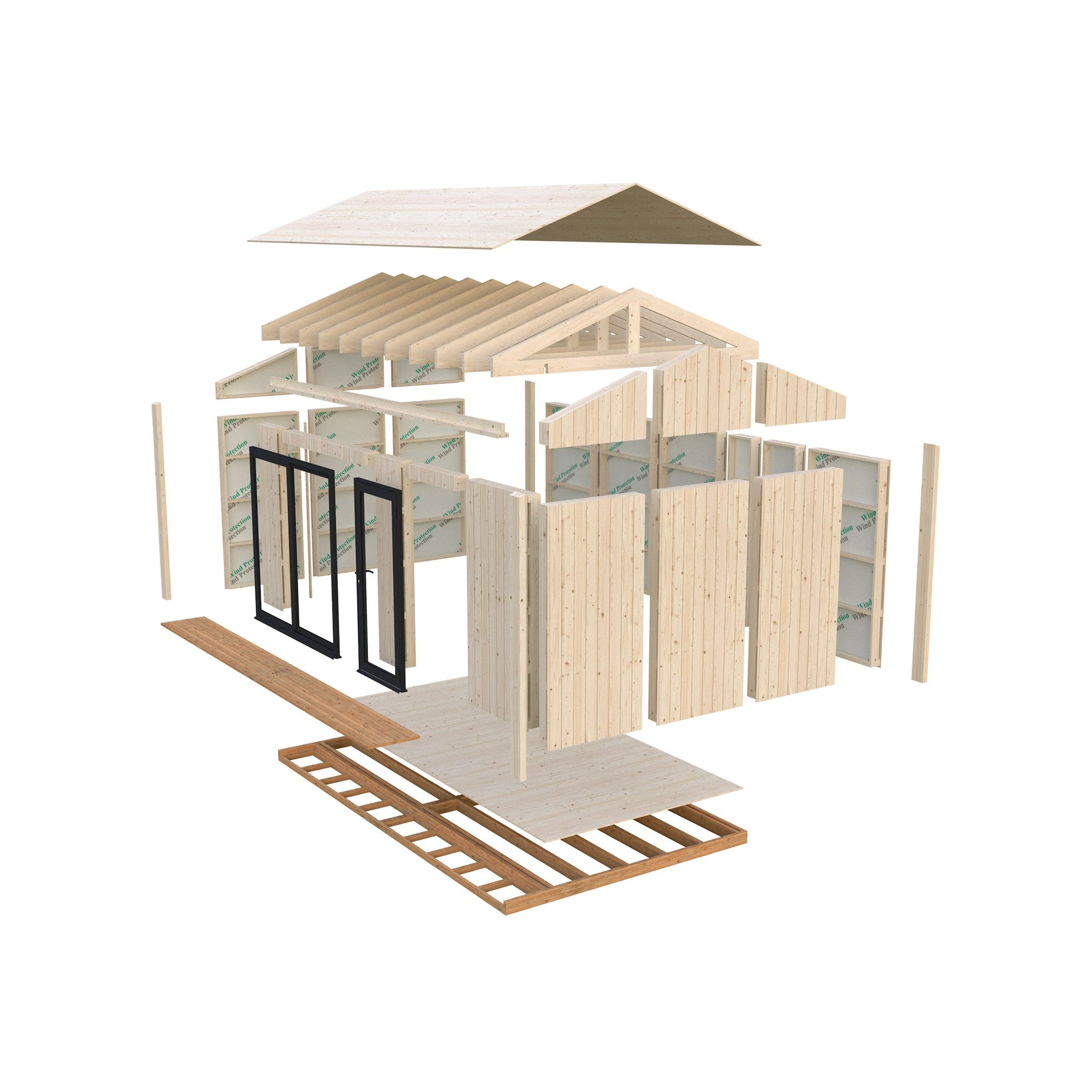 Trädgårdshus Palmako Rebekka 19 m² (inv. 13,6 m² )