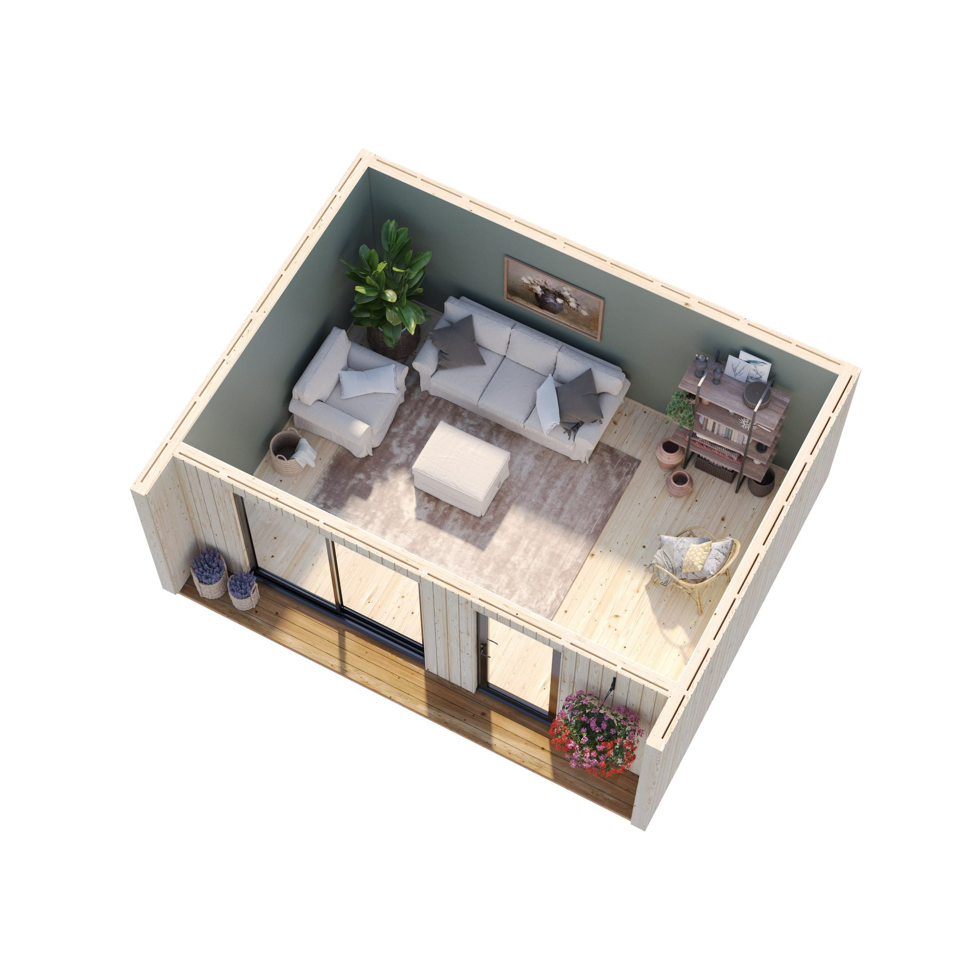 Trädgårdshus Palmako Rebekka 25,2 m² (inv. 19,4 m² )