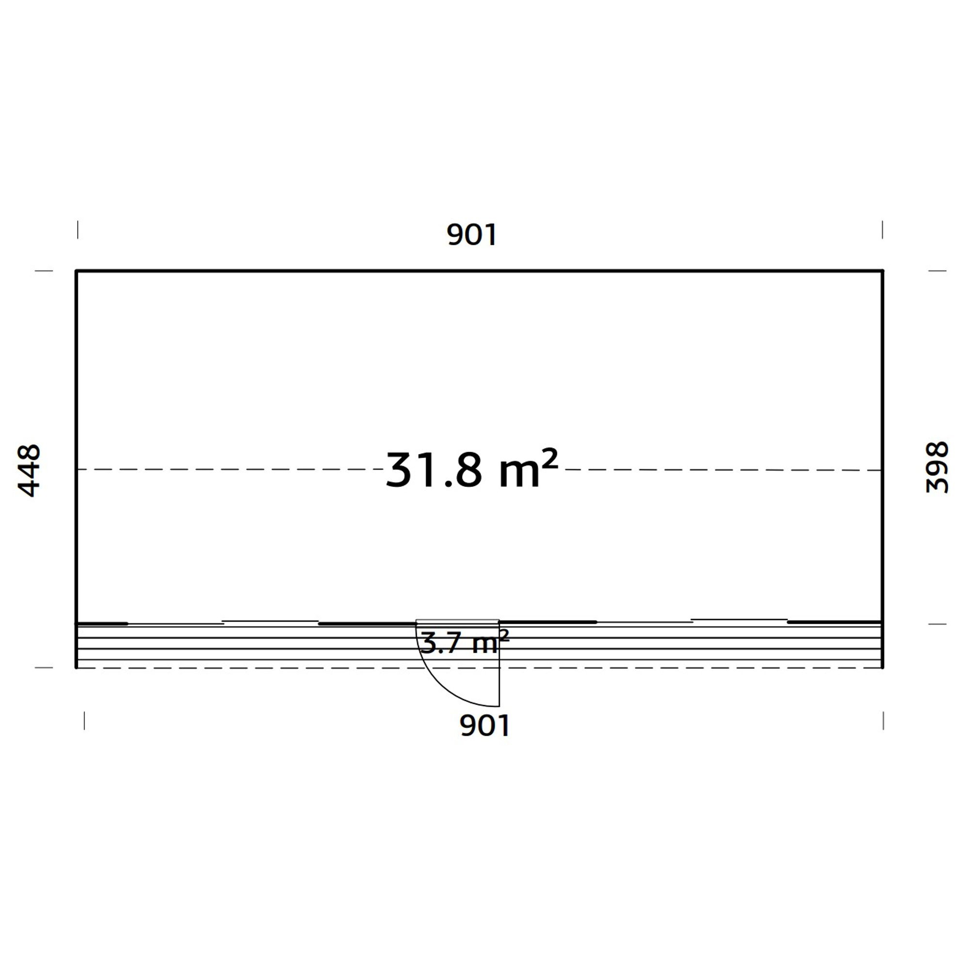 Trädgårdshus Palmako Rebekka 30,6 m² (inv. 22,4 m² )