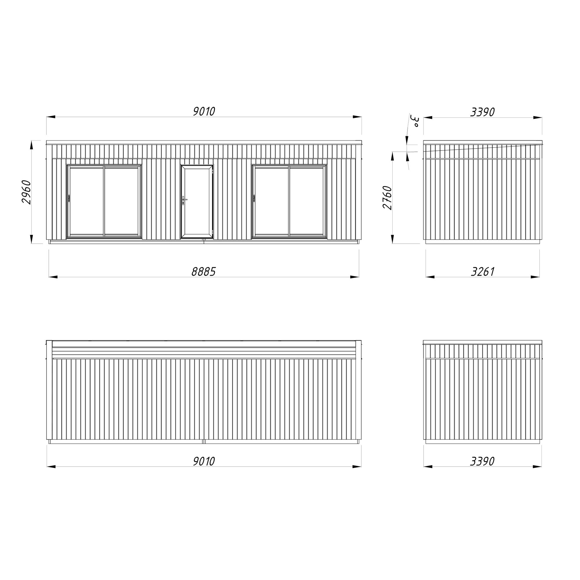 Trädgårdshus Palmako Johanna 30,6 m² (inv. 22,4 m² )